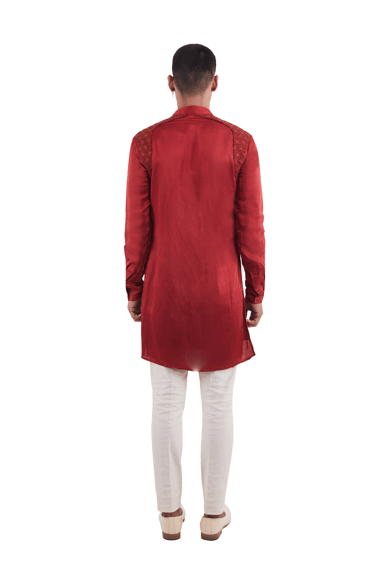 LAMP BEADED YOKE PATCH KURTA  