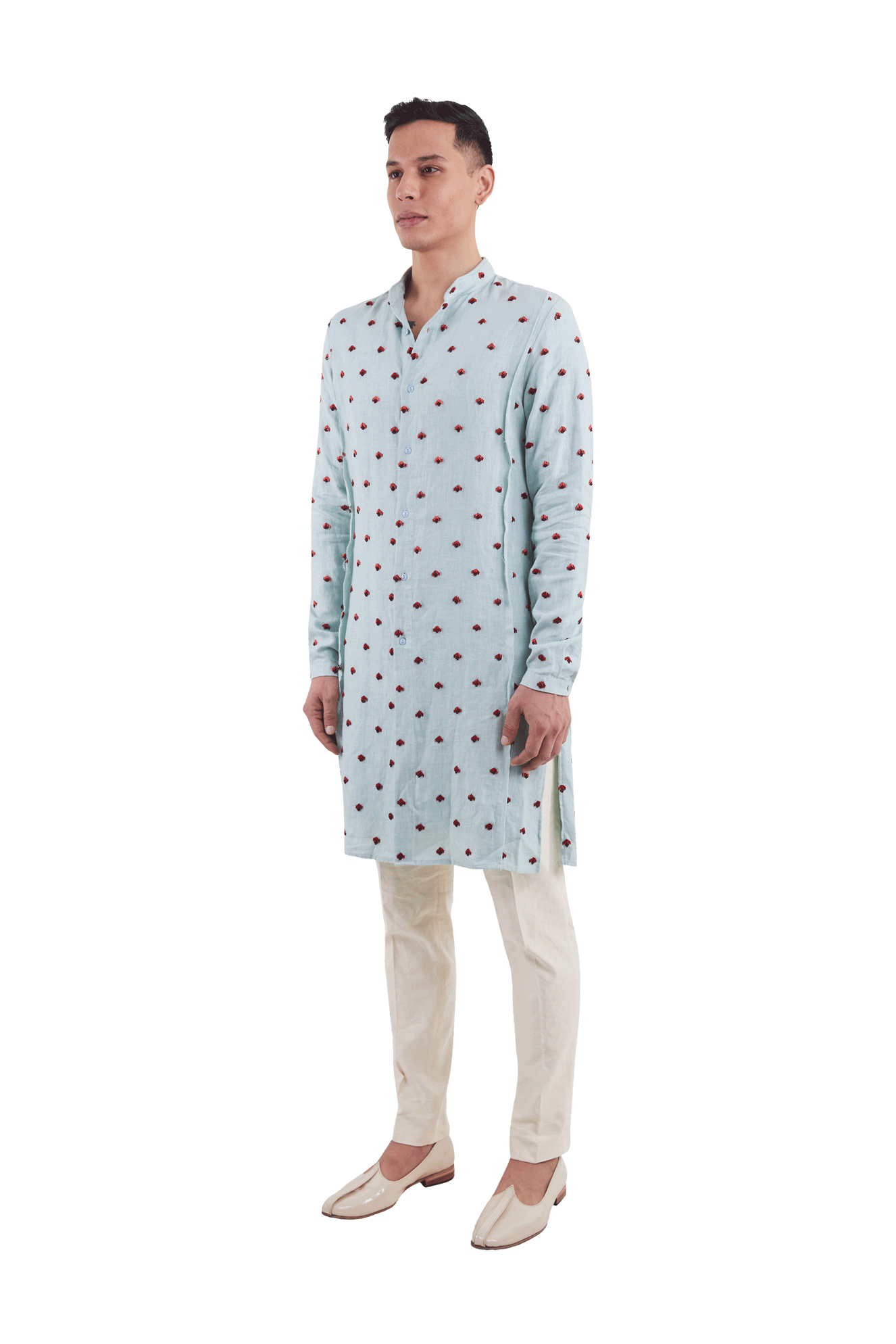 OUTSPREAD BOM ARROW PANELLED KURTA  