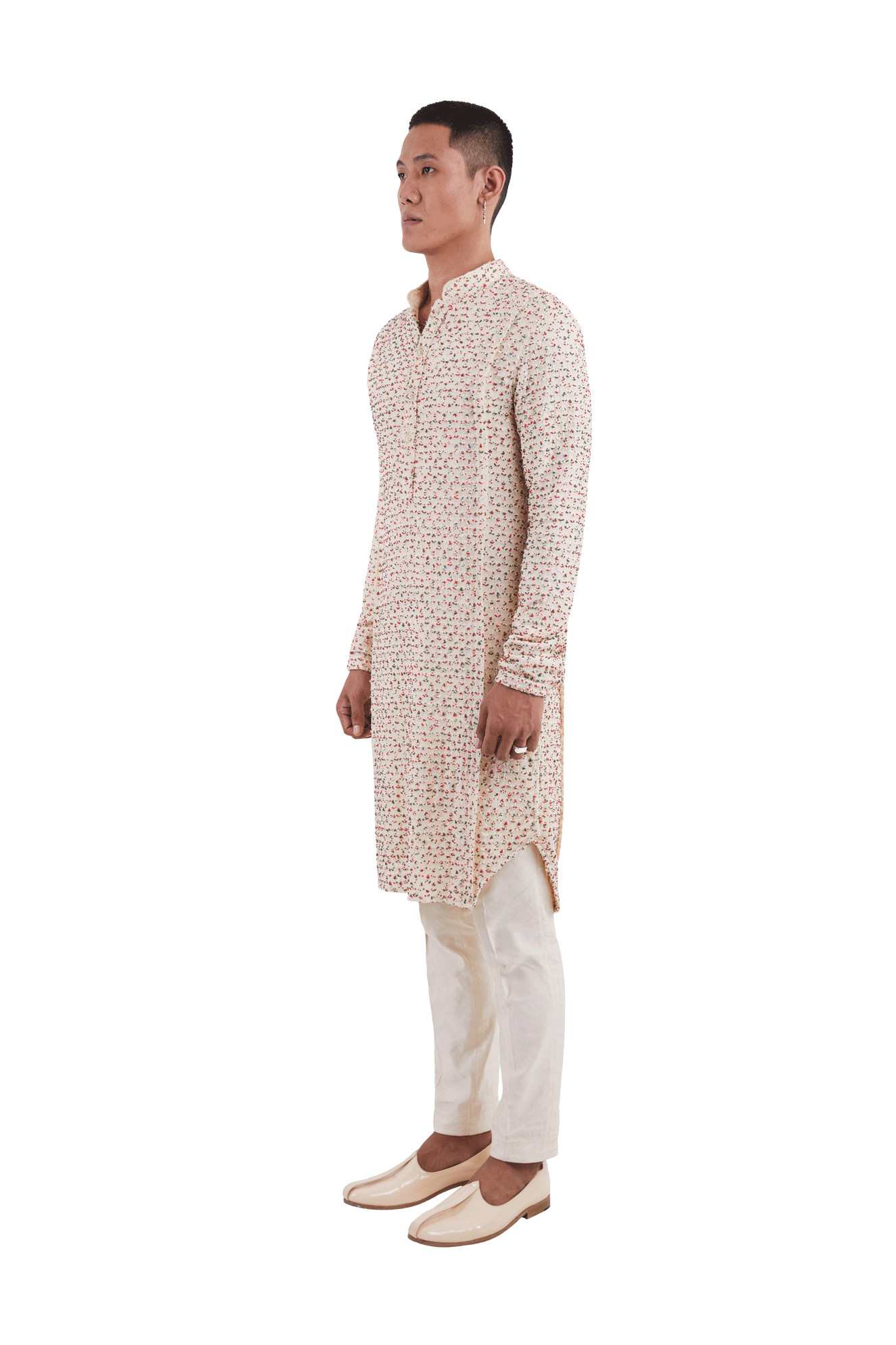 PLANT MULTI BEADED PANELLED KURTA  
