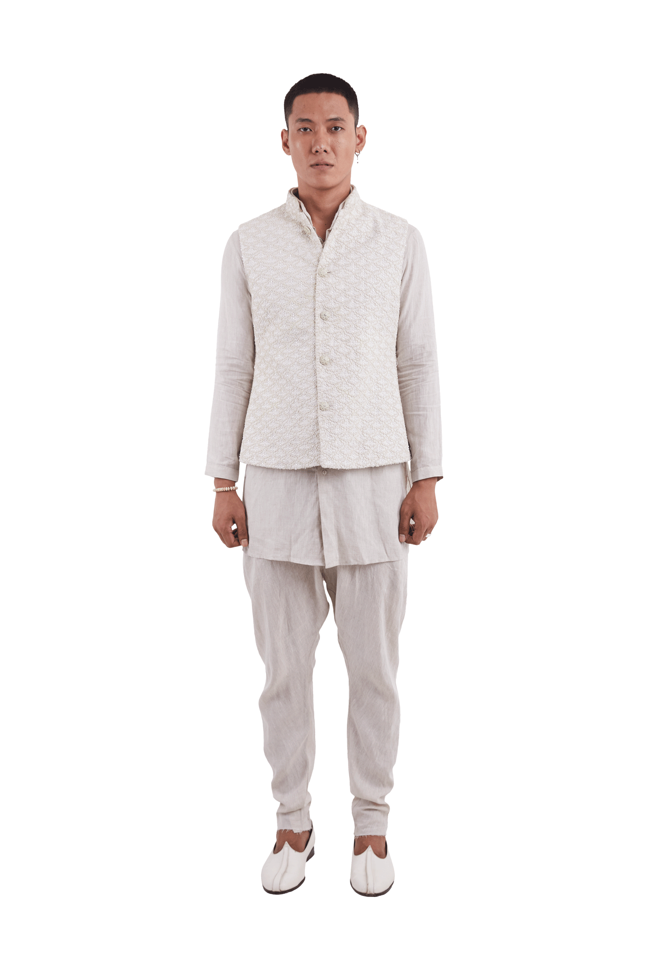  LAMP BEADED SLEEVELESS JACKET 