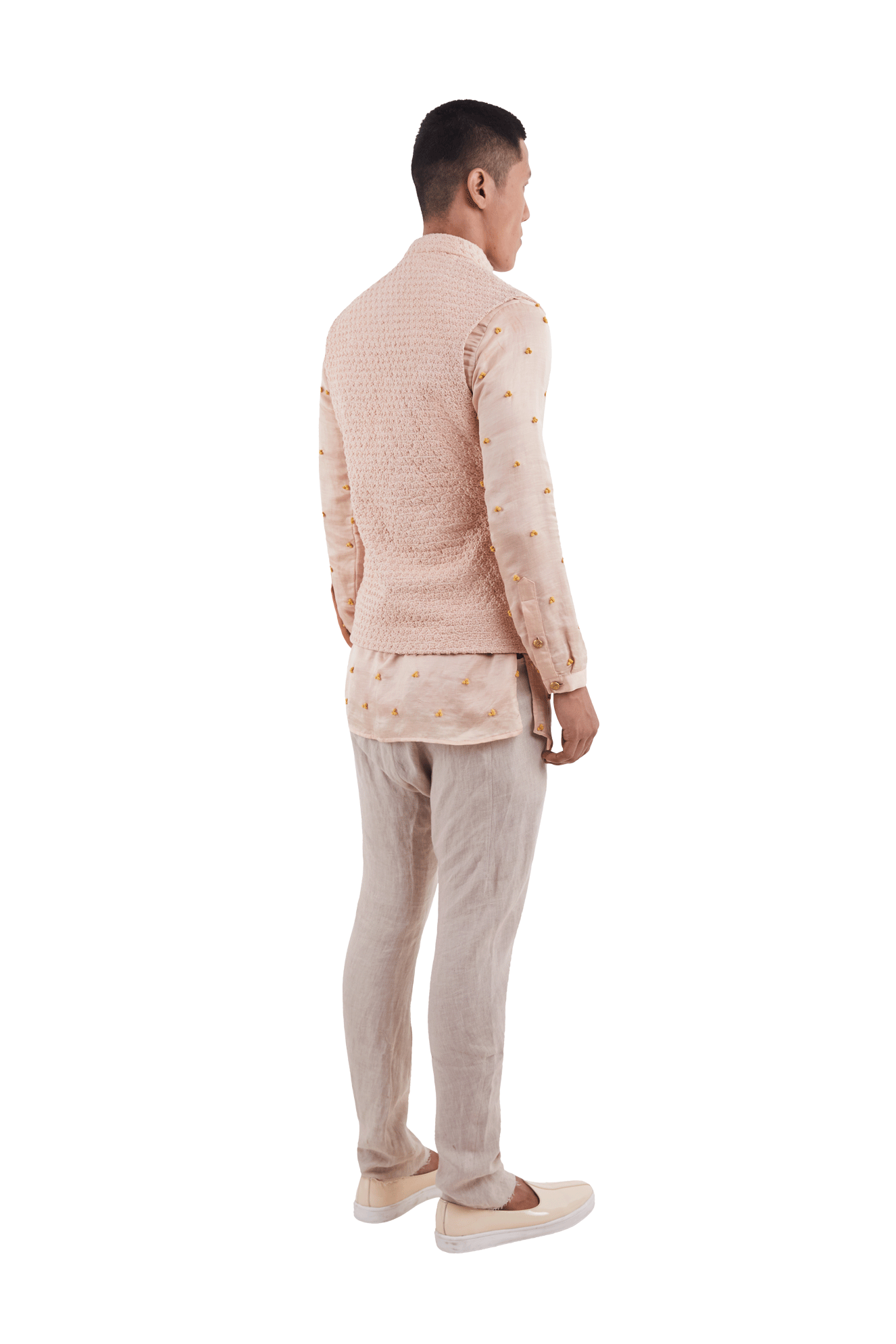 MINI FLOWER SHORT SLEEVELESS JACKET  