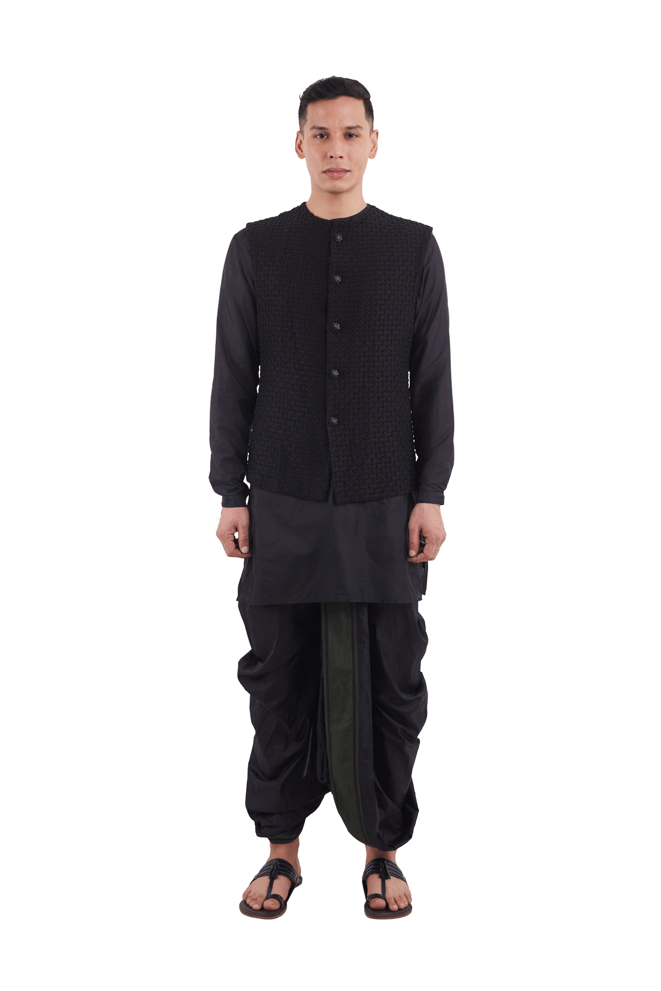  PLANT BEADED SLEEVELESS SHORT JACKET 