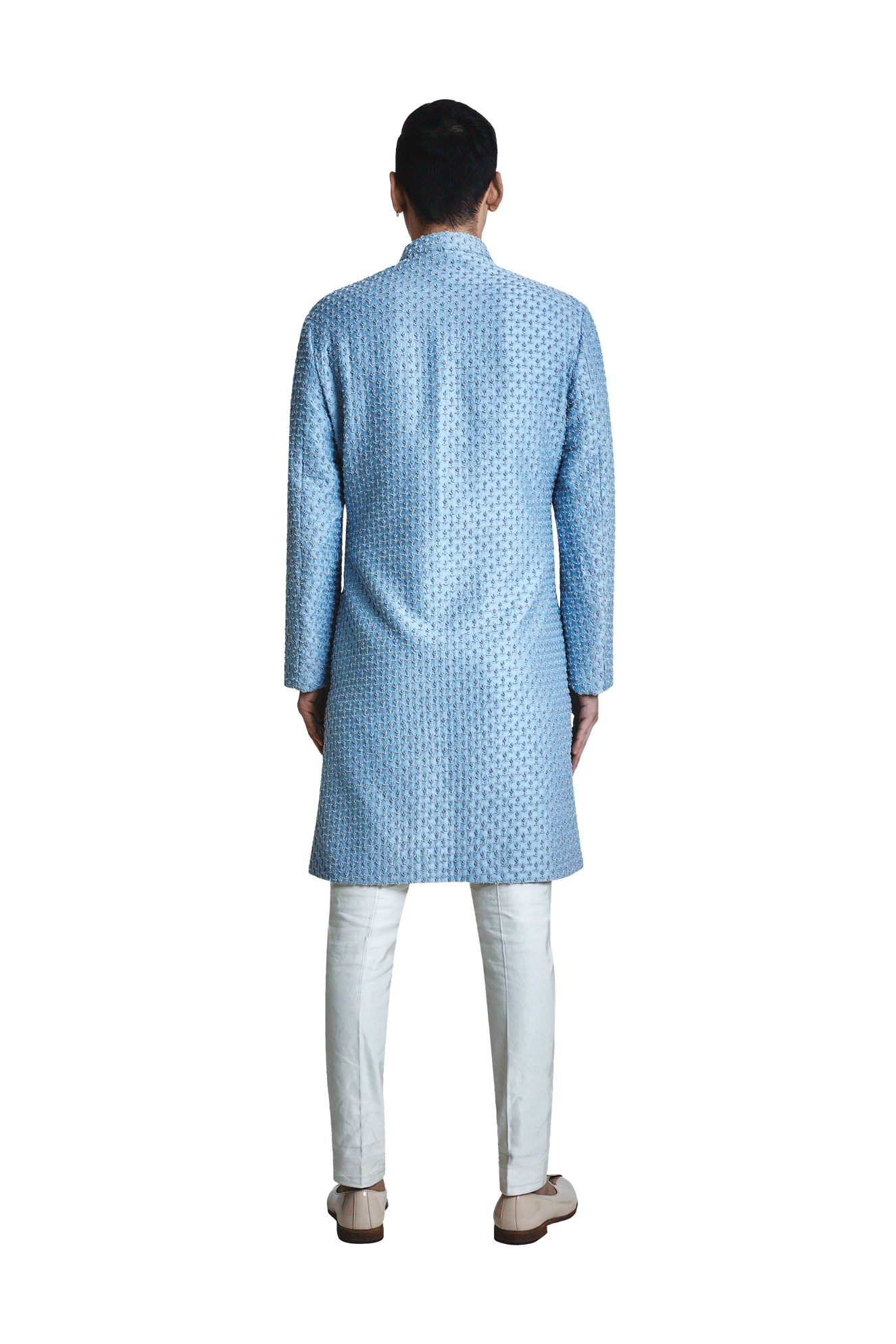 PLANT BEADED ICE BLUE JACKET  