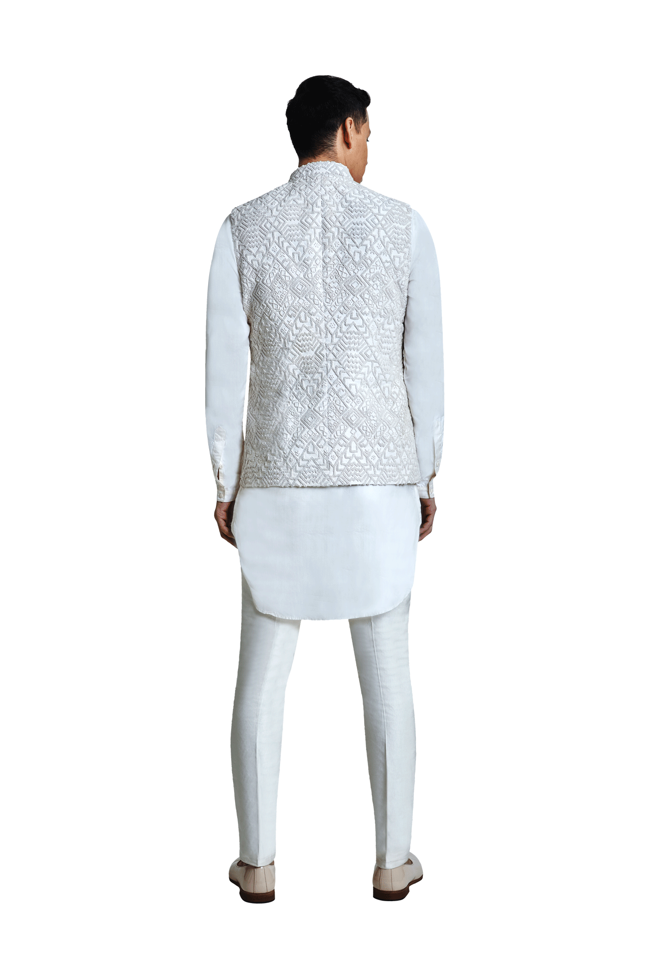 DOUBLE GEOMETRIC KNOTTED SLEEVELESS JACKET  