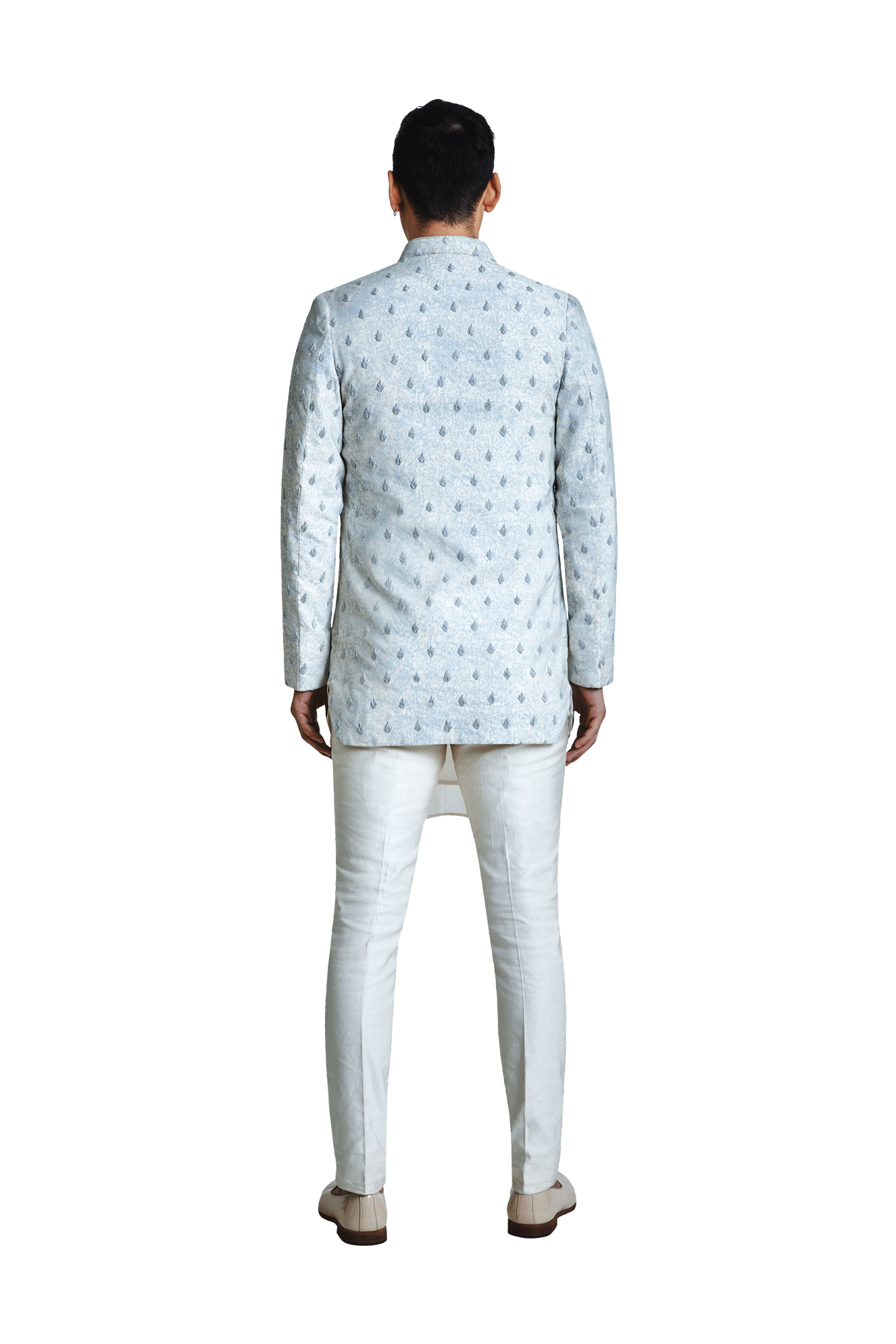 TEXTURED FIRE VERTICAL LEAF MOCK LAYER JACKET  