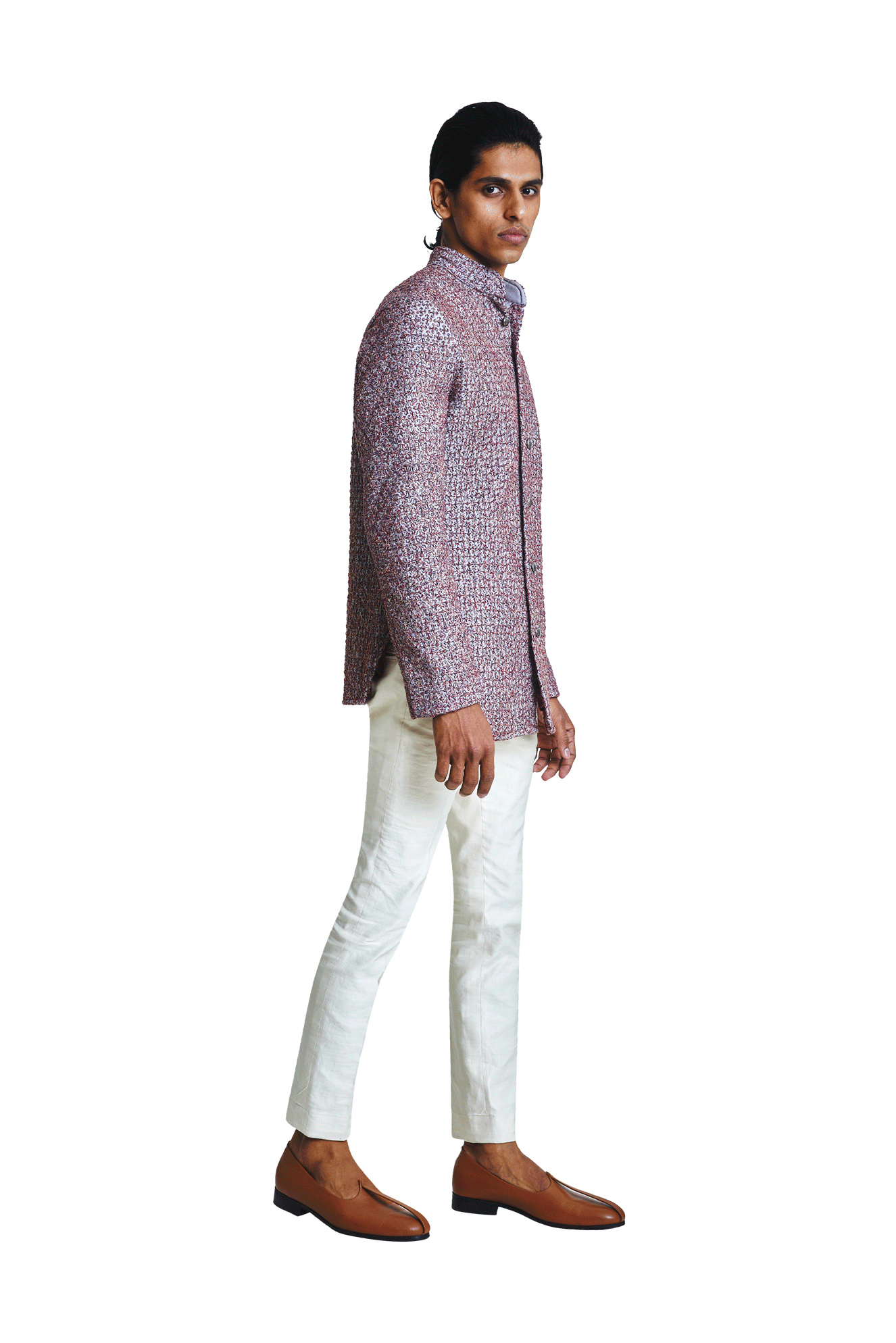 MULTICOLOR DECON FLOWER FIVE KNOTTED JACKET  