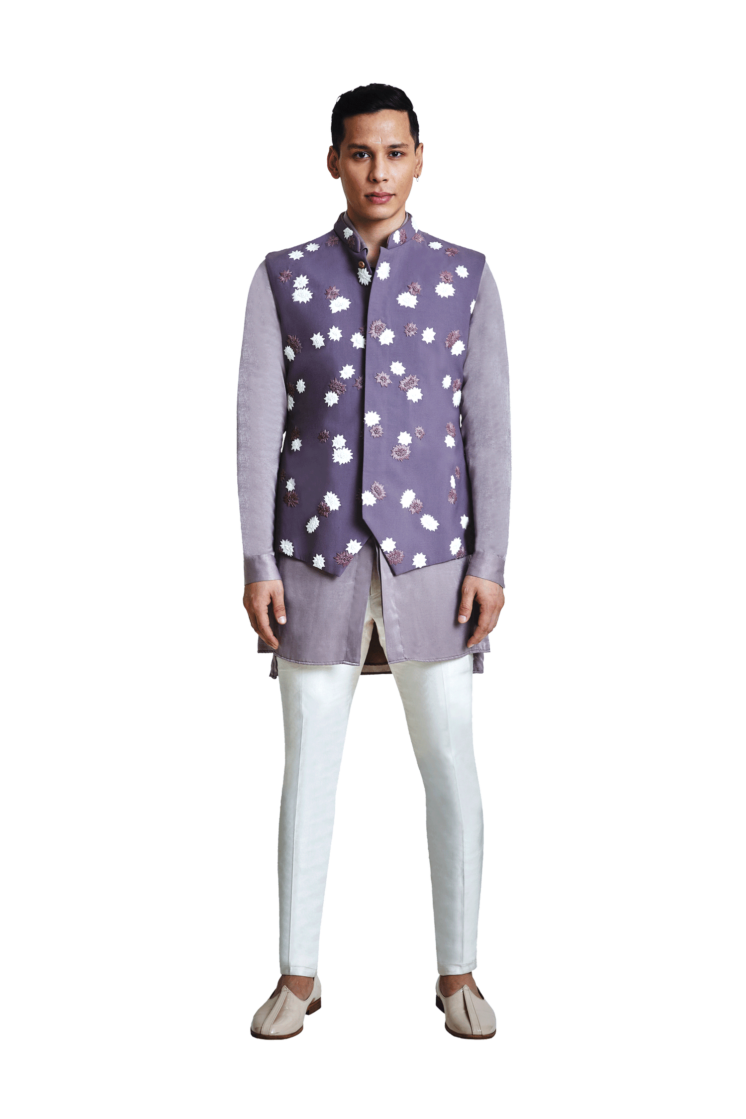  OUTSPREAD MARIGOLD FIBER SLEEVELESS JACKET 