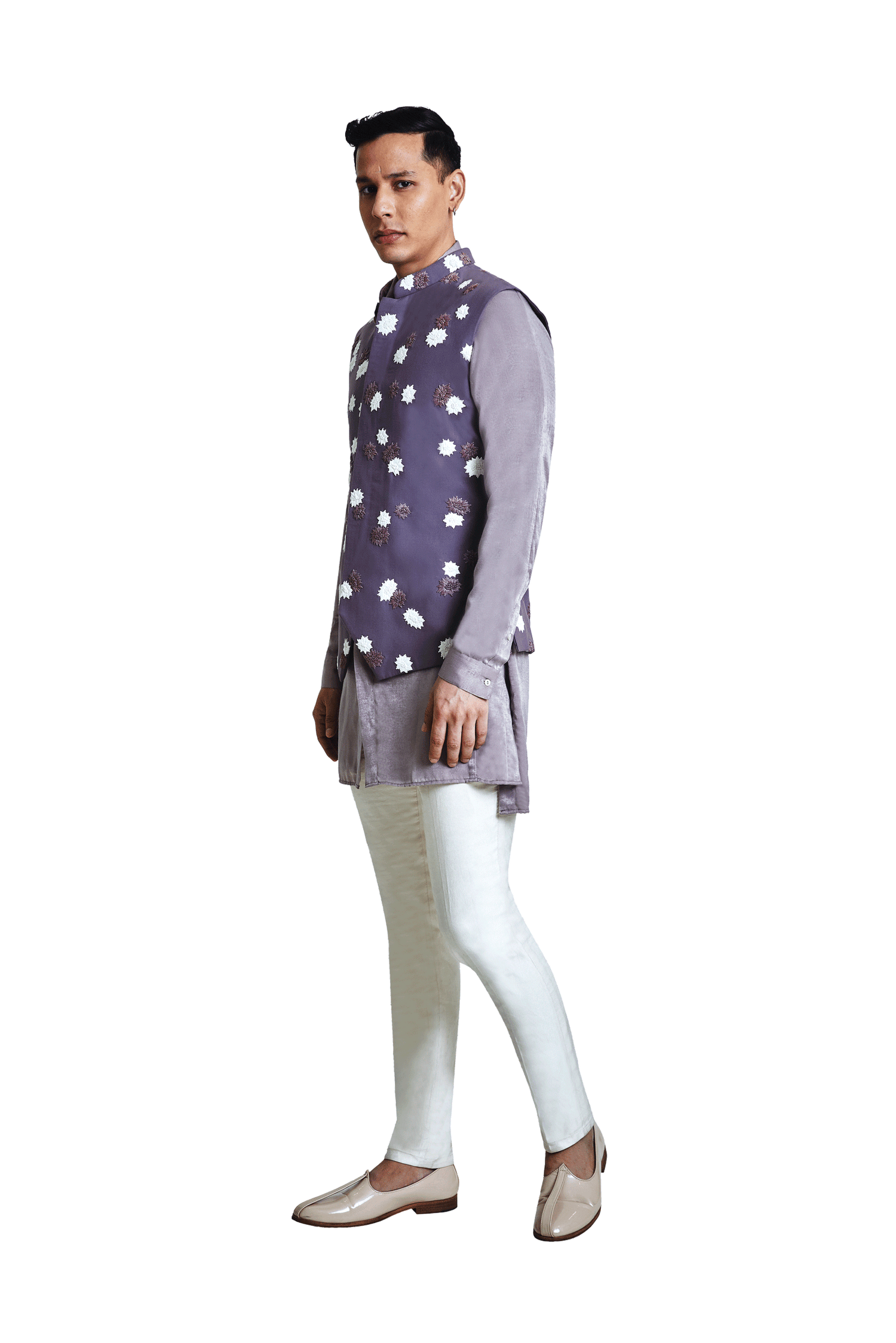 OUTSPREAD MARIGOLD FIBER SLEEVELESS JACKET  