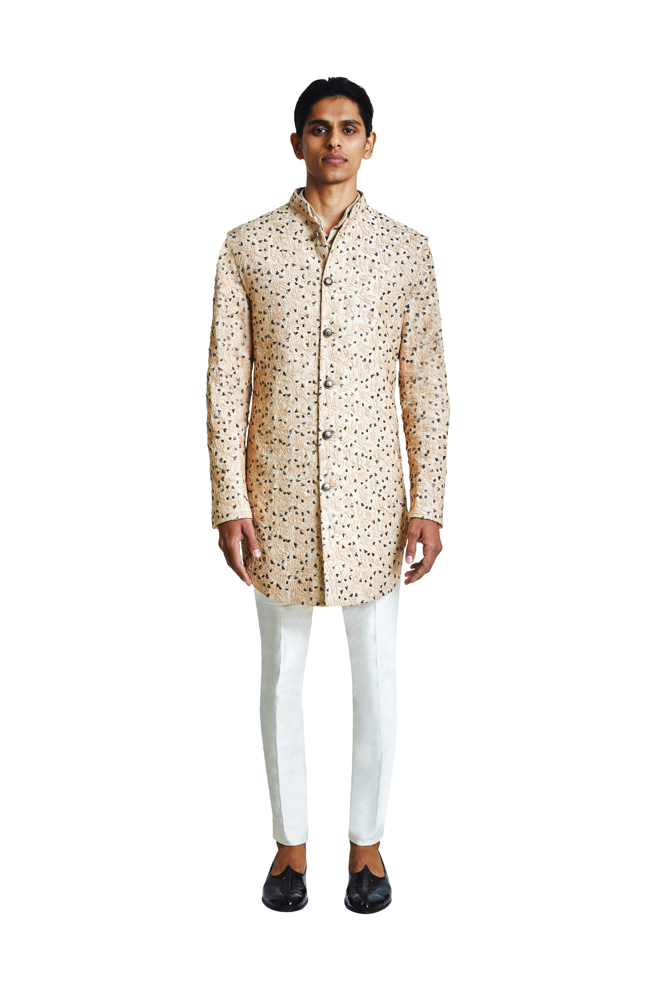  WHEAT FOLIAGE HIGHLIGHTED LONG DECONSTRUCTED CHAMPAGNE SET 