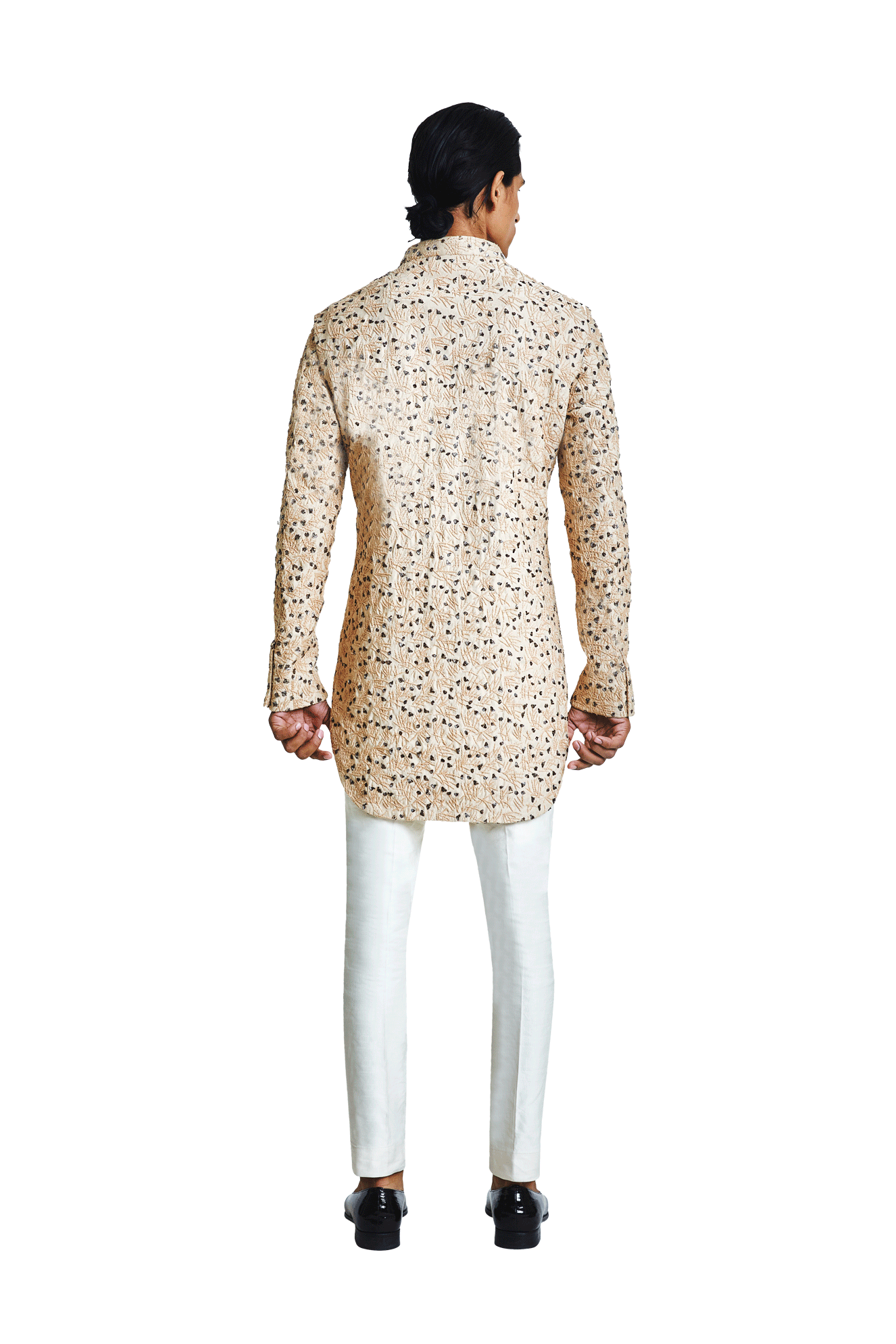 WHEAT FOLIAGE HIGHLIGHTED LONG DECONSTRUCTED CHAMPAGNE SET  