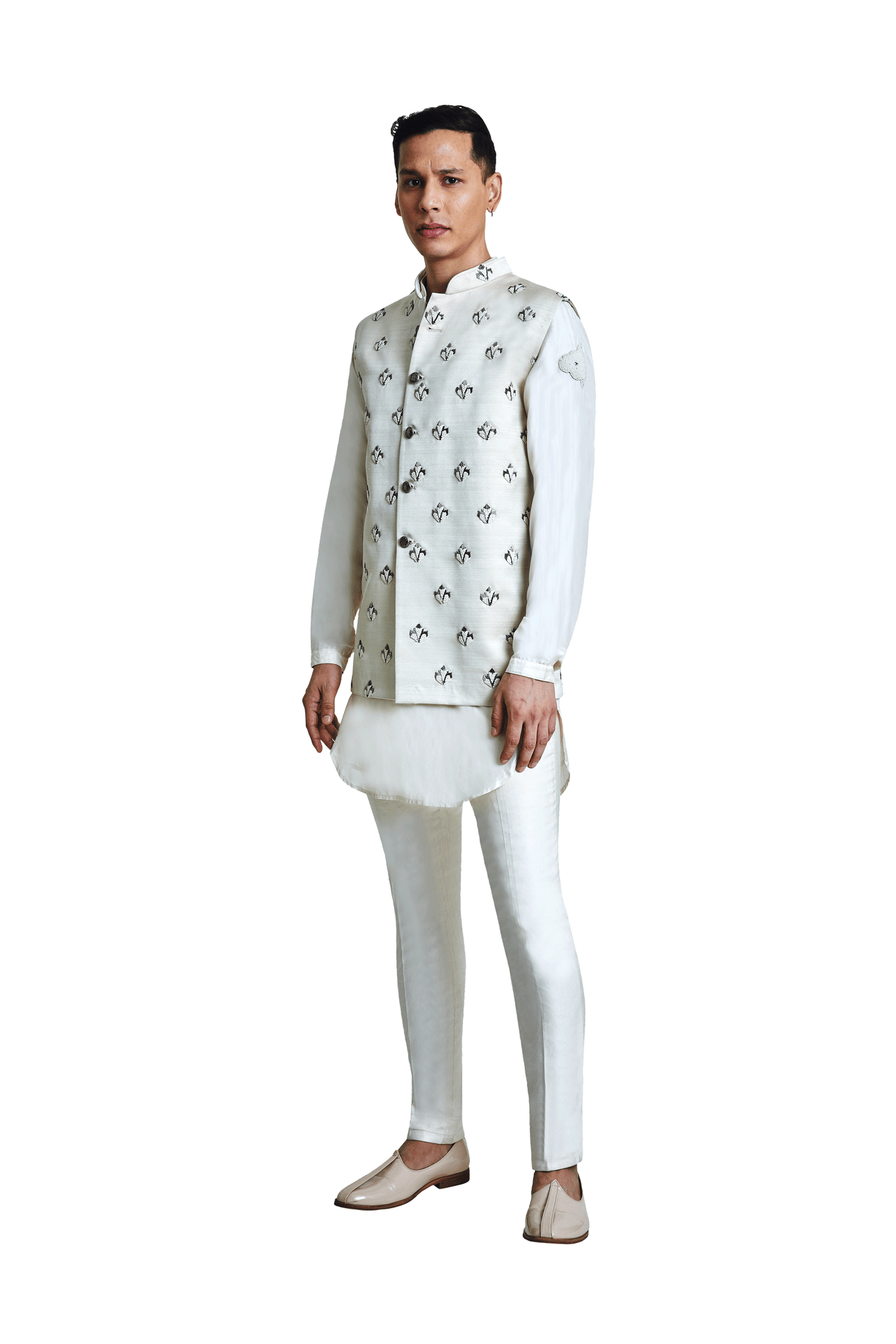 POTTED PLANT KNOTTED HIGHLIGHTED SLEEVELESS JACKET  