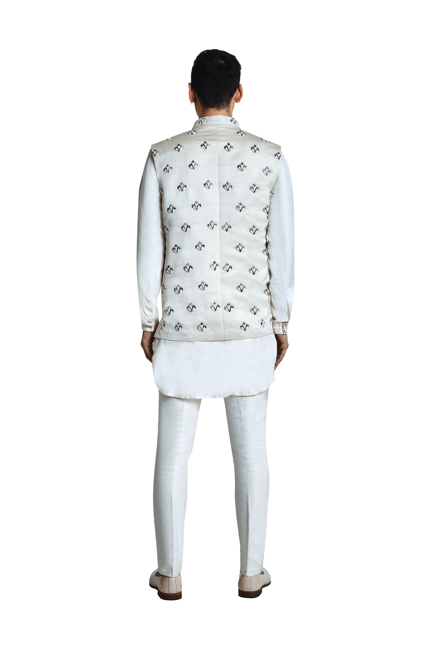 POTTED PLANT KNOTTED HIGHLIGHTED SLEEVELESS JACKET  