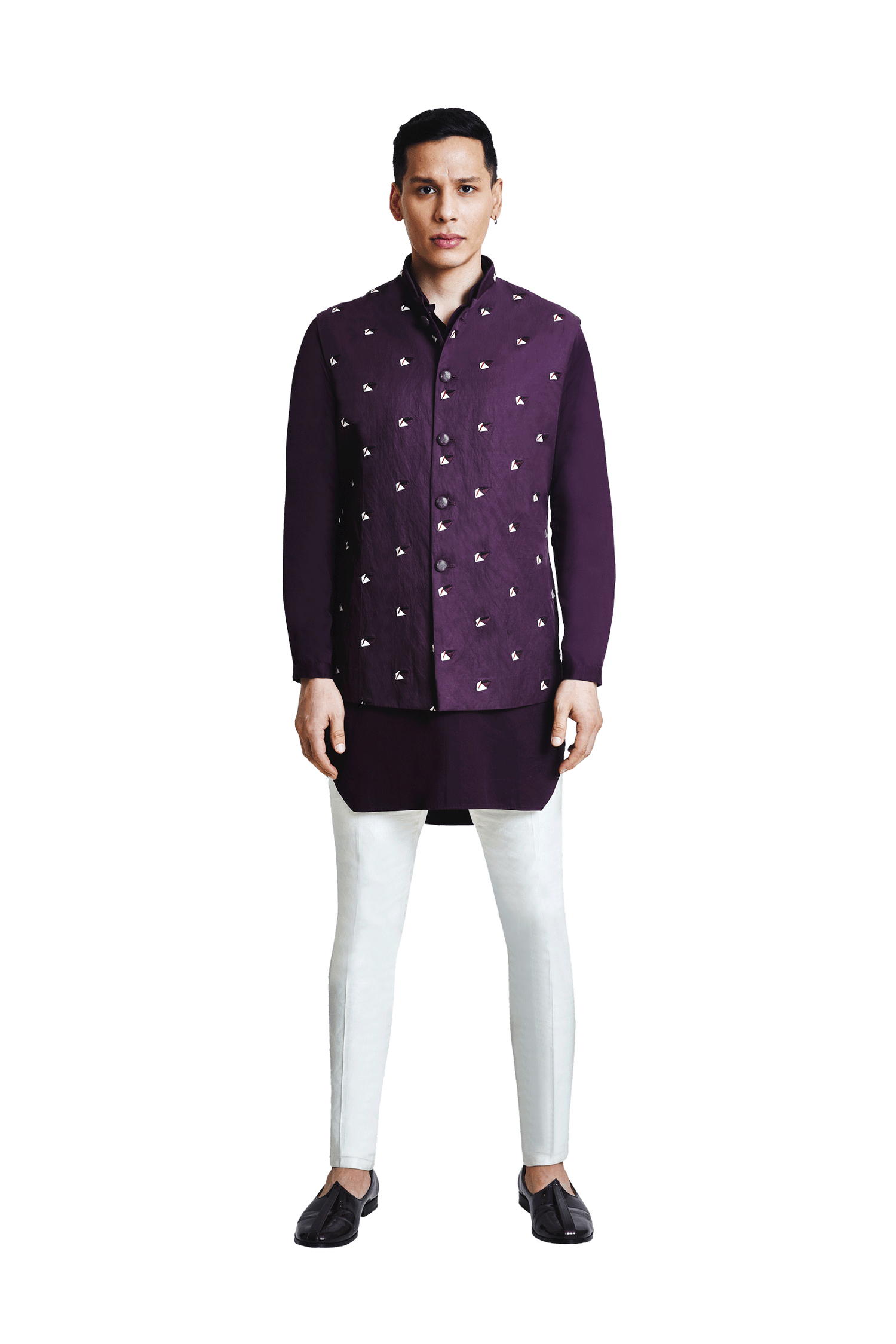  PYRAMID SLEEVELESS JACKET 