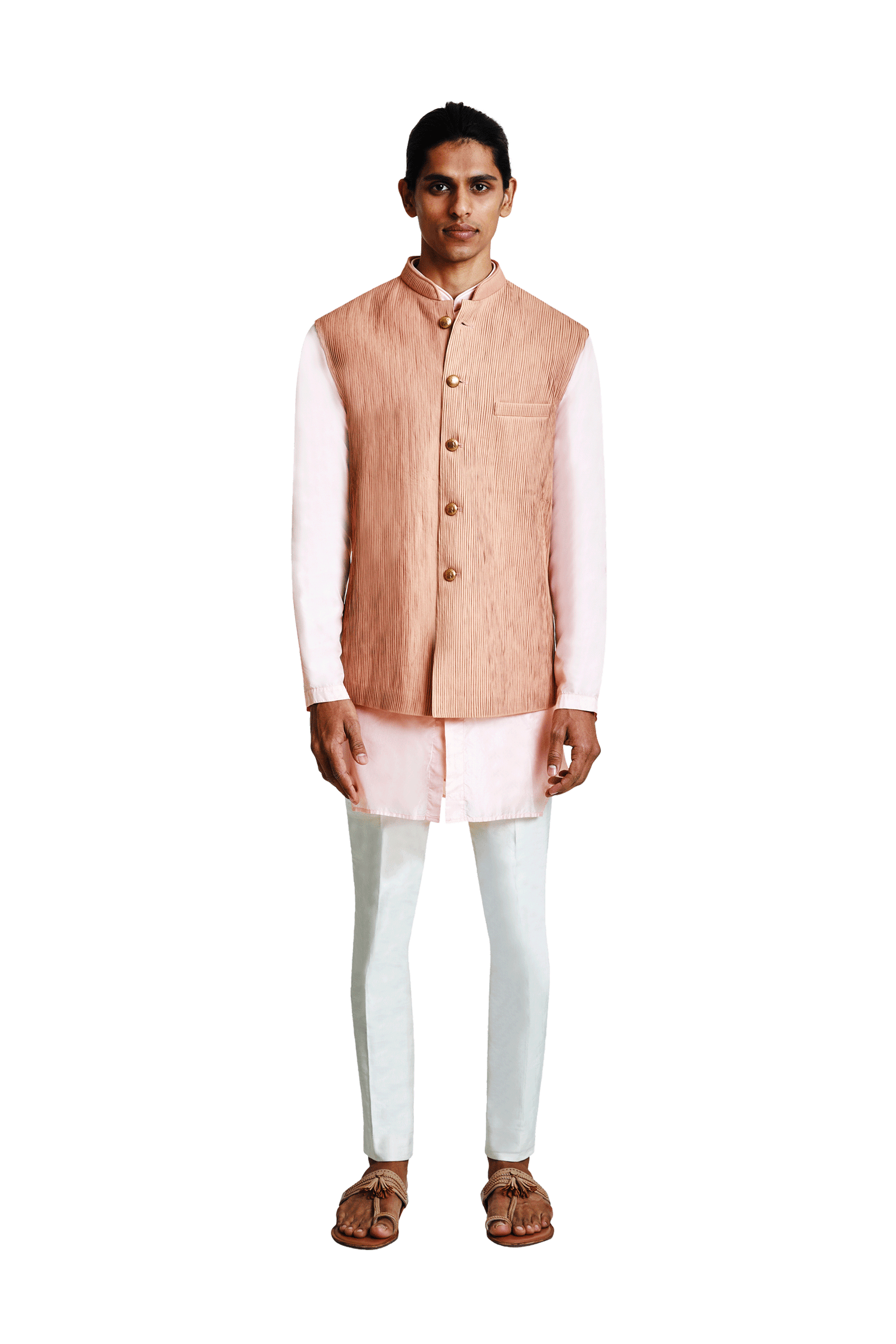  PINTUCKED SLEEVELESS JACKET 