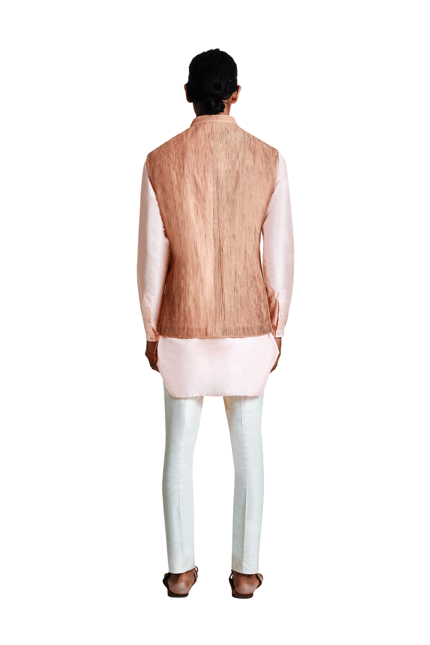 PINTUCKED SLEEVELESS JACKET  