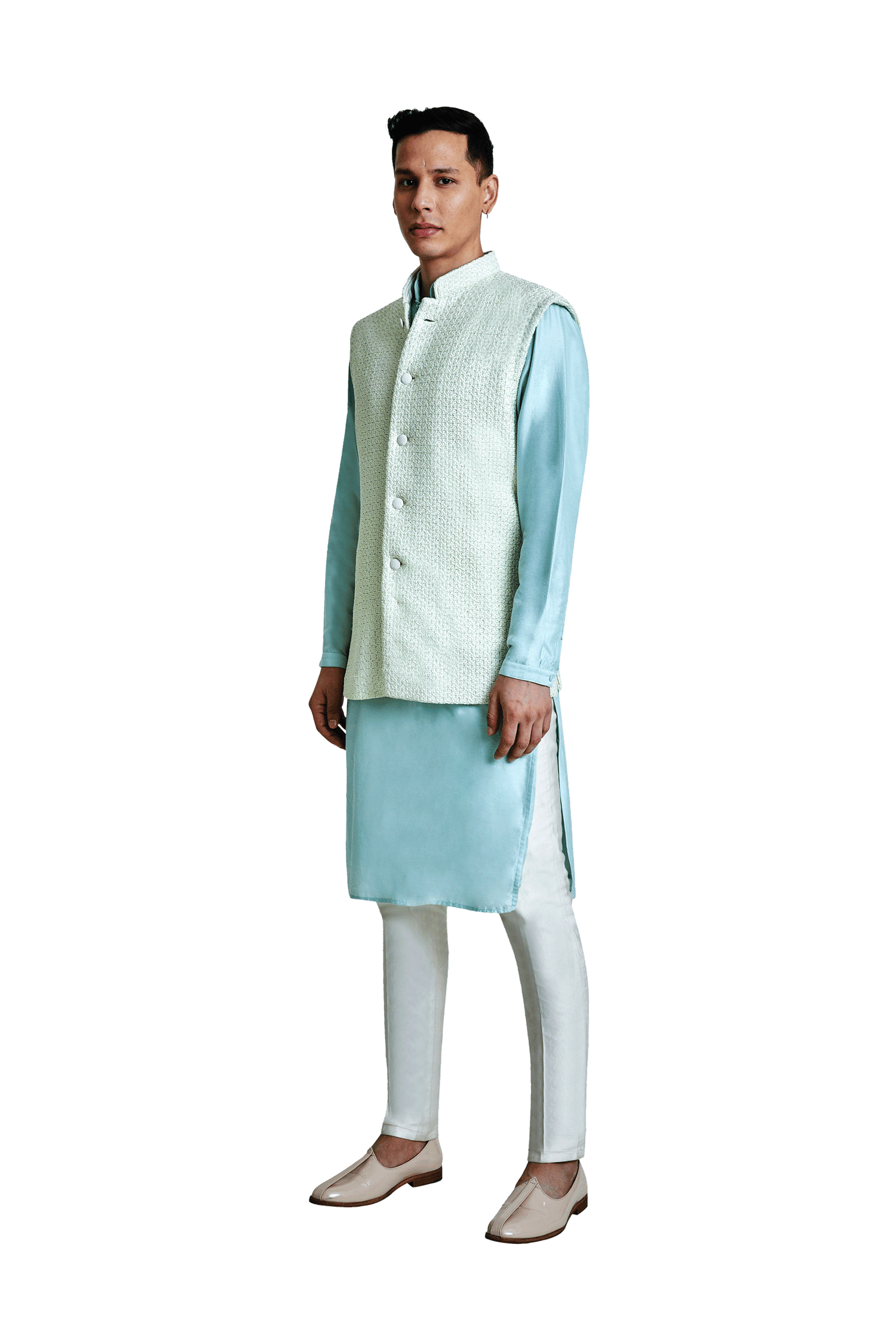 WAFFLE SLEEVELESS JACKET  