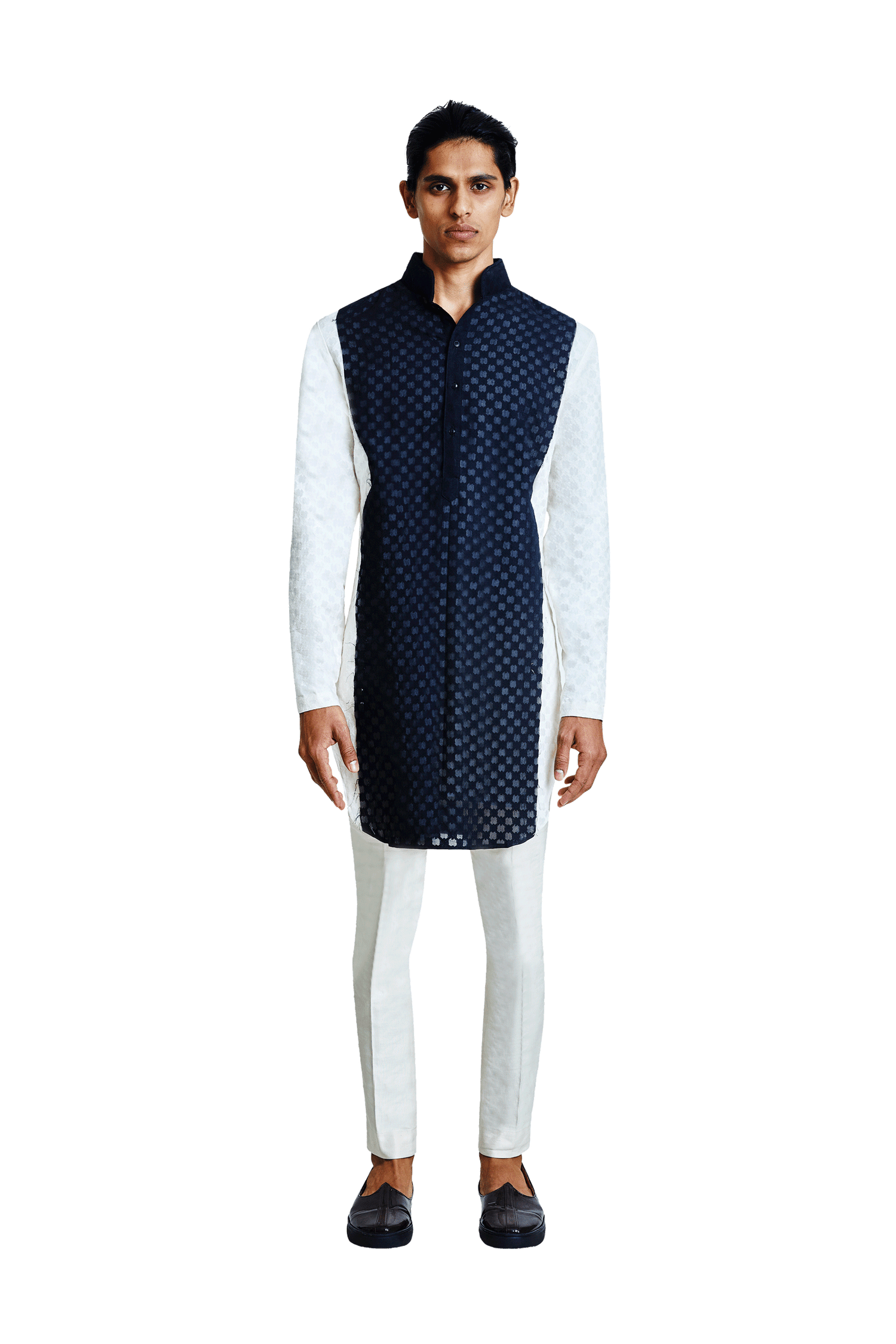  TRI GRID BLOCK KURTA 