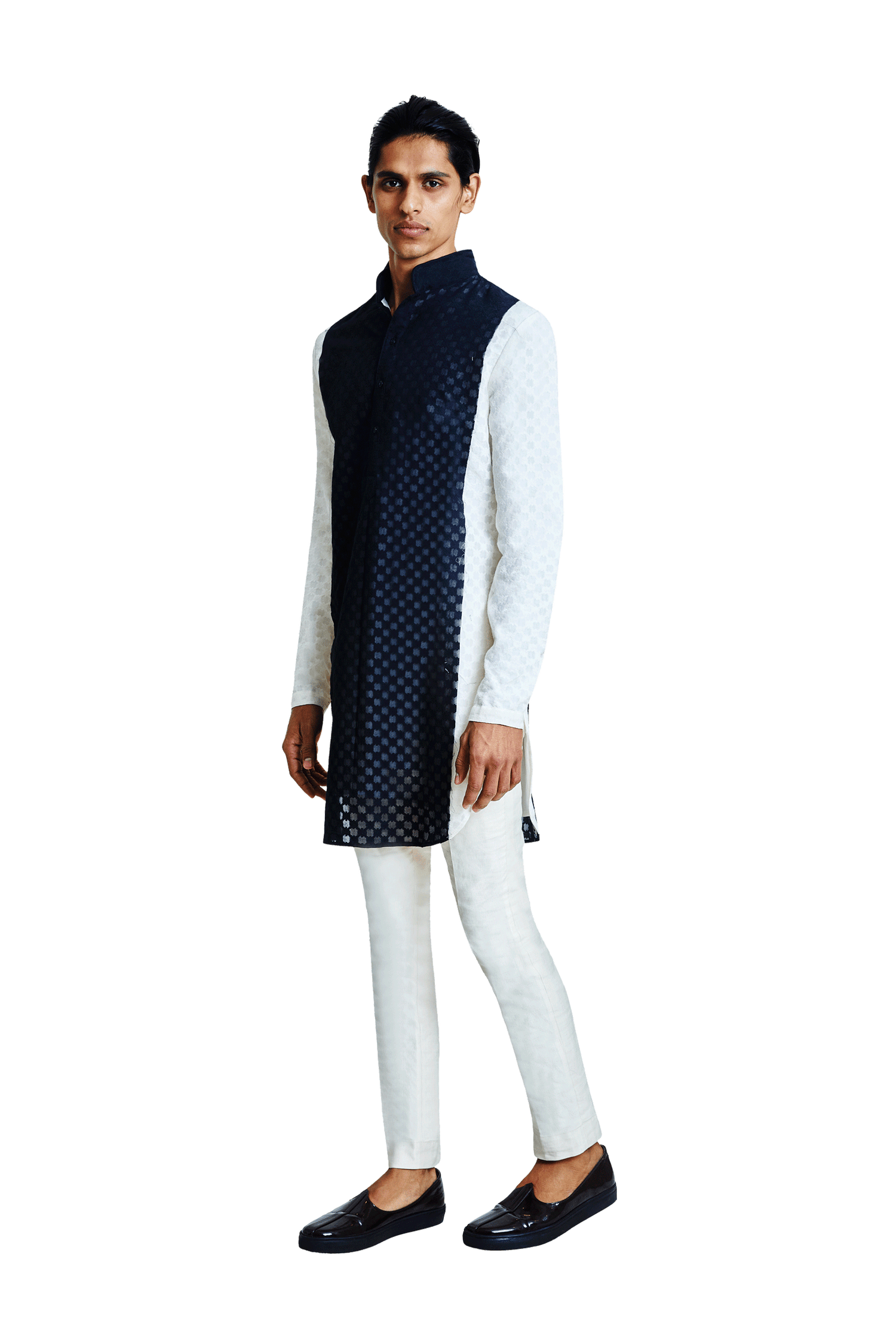 TRI GRID BLOCK KURTA  