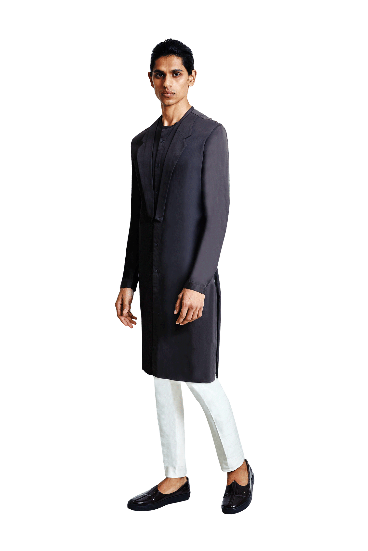 MOCK LAPEL KURTA  