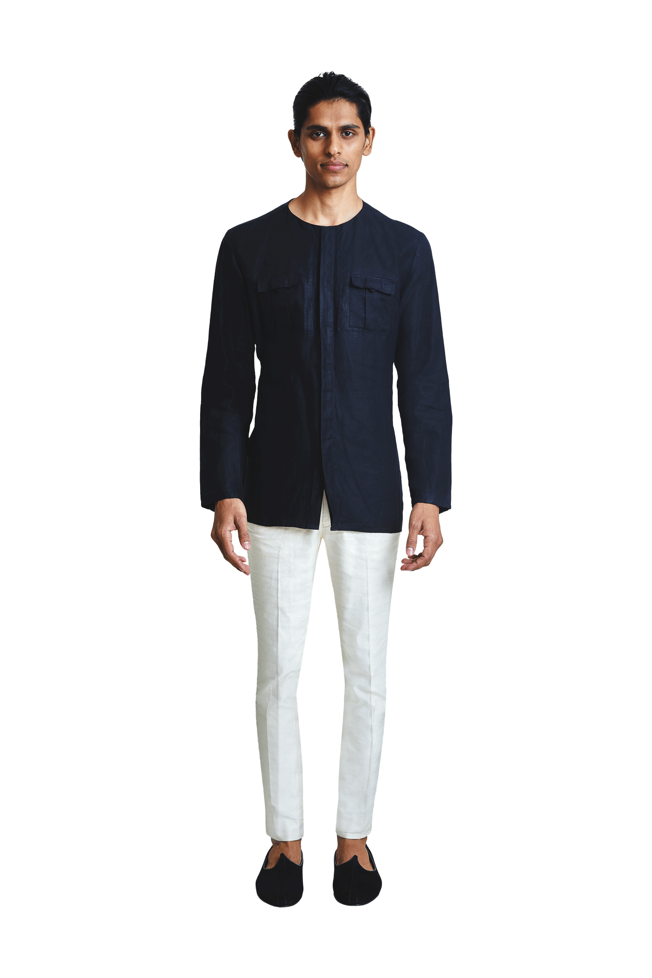  LINEN FRONT POCKET SHIRT 