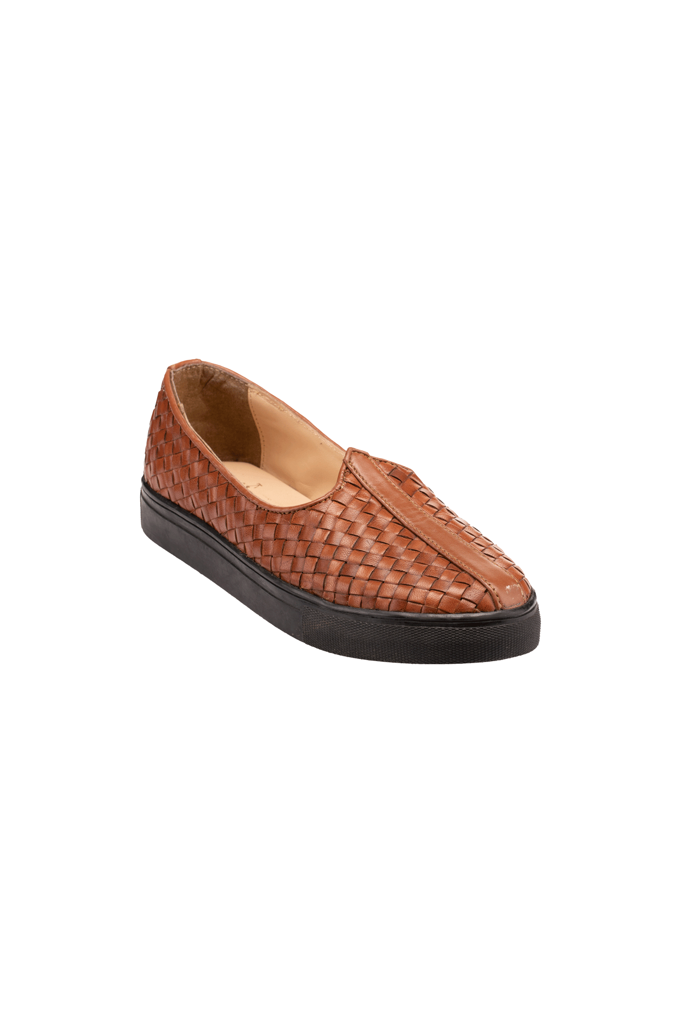 CHECK DARK TAN SNEAKER MOJARI  