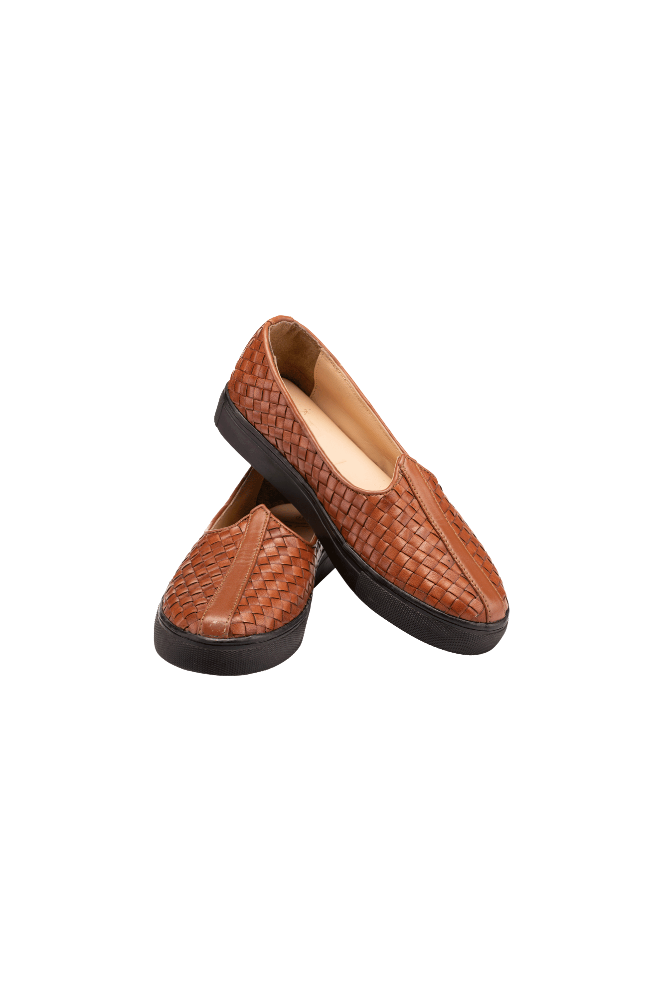 CHECK DARK TAN SNEAKER MOJARI  