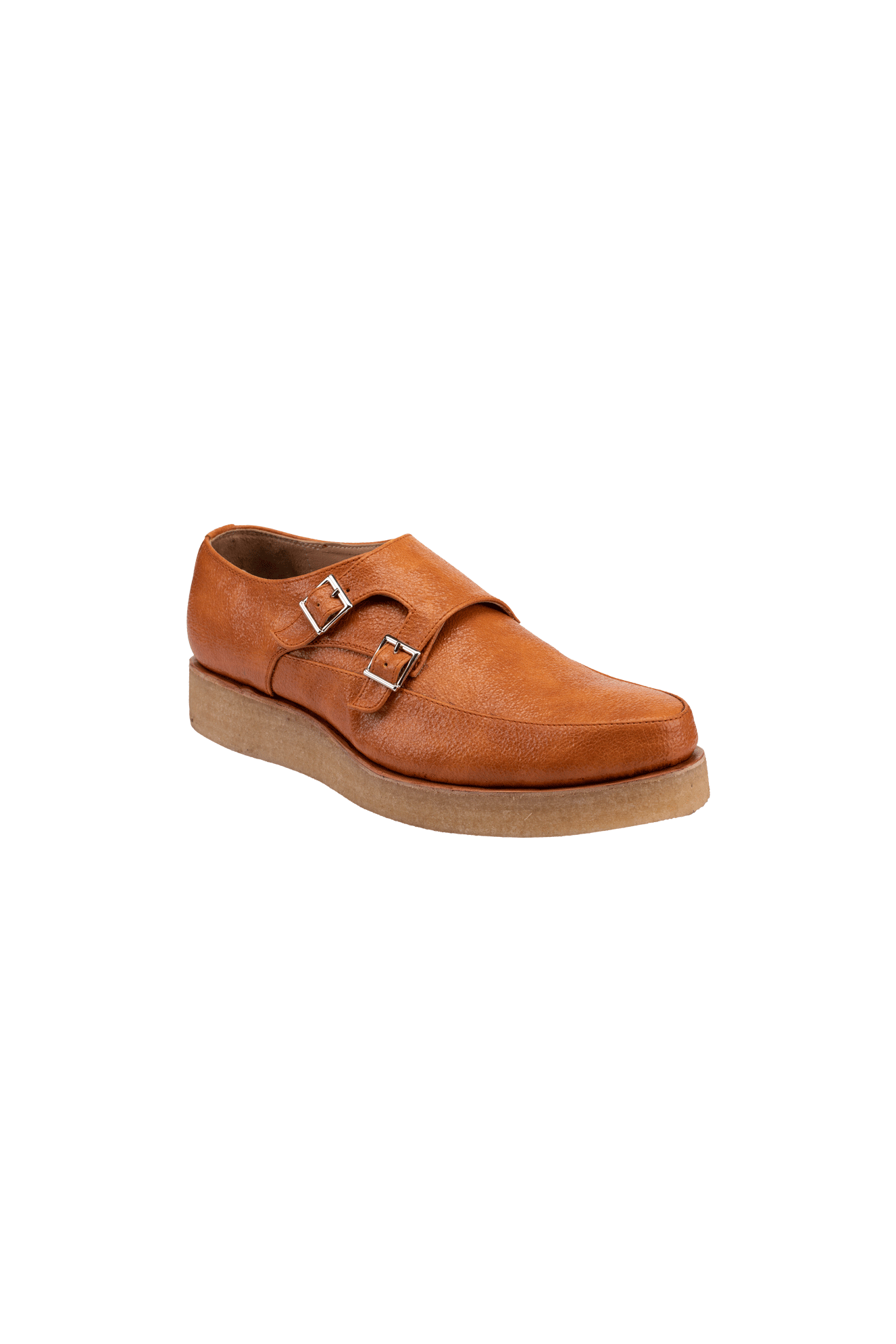 TEXTURED DOUBLE-STRAP MONK SHOES  