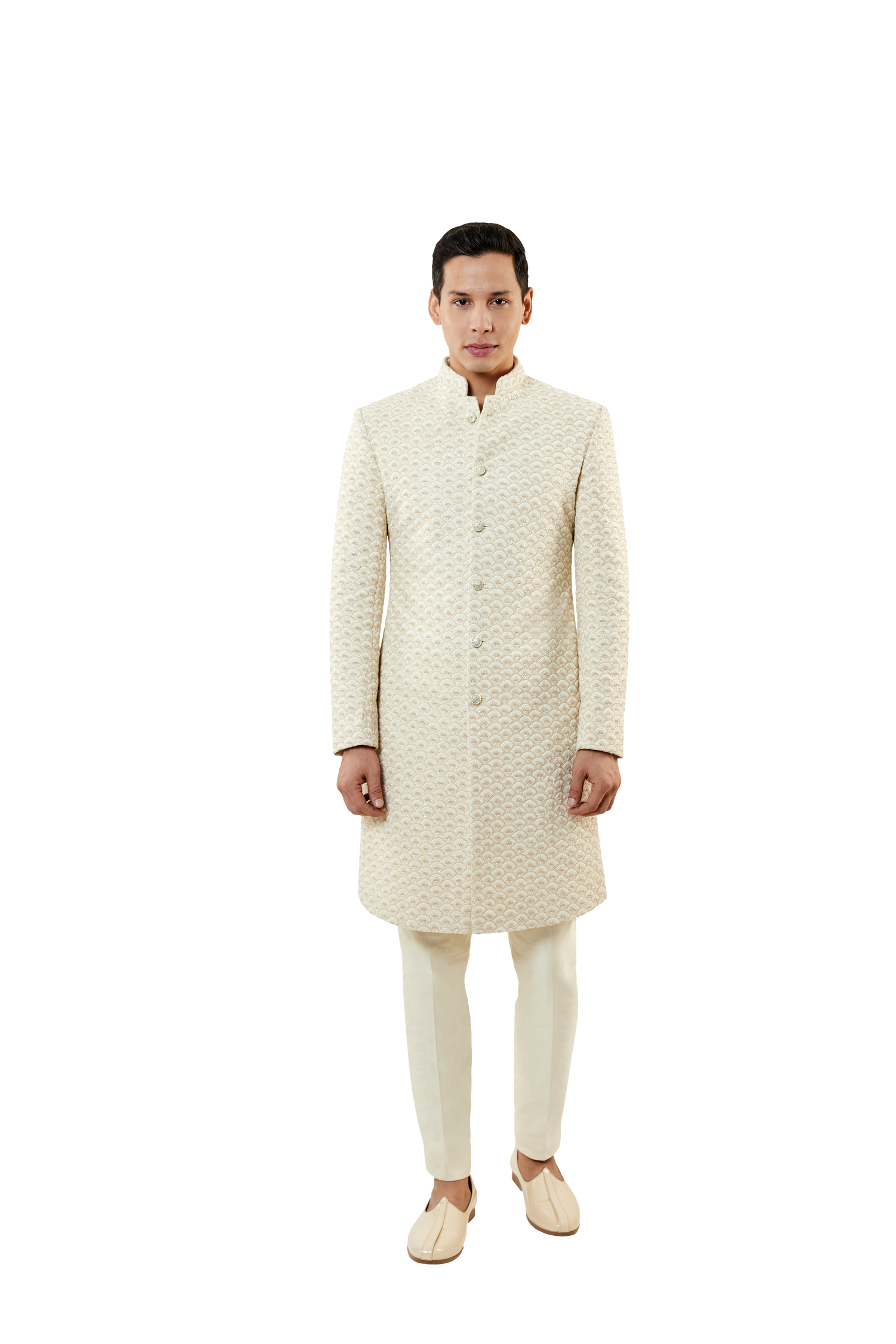  SMALL SCALLOP HIGHLIGHTED VANILLA JACKET [FRENCH KNOTS] 