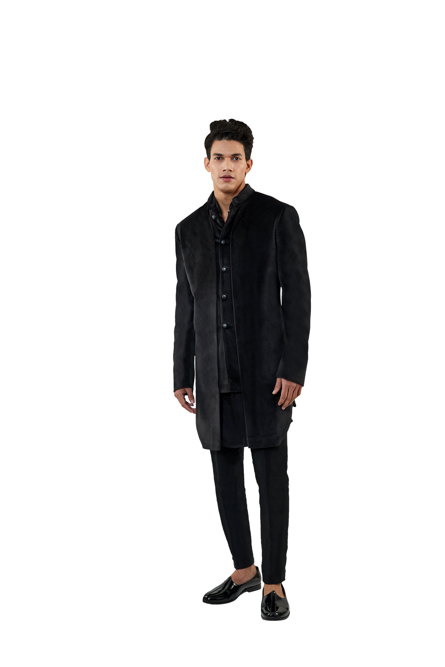  VELVET MOCK LAYERED JACKET 