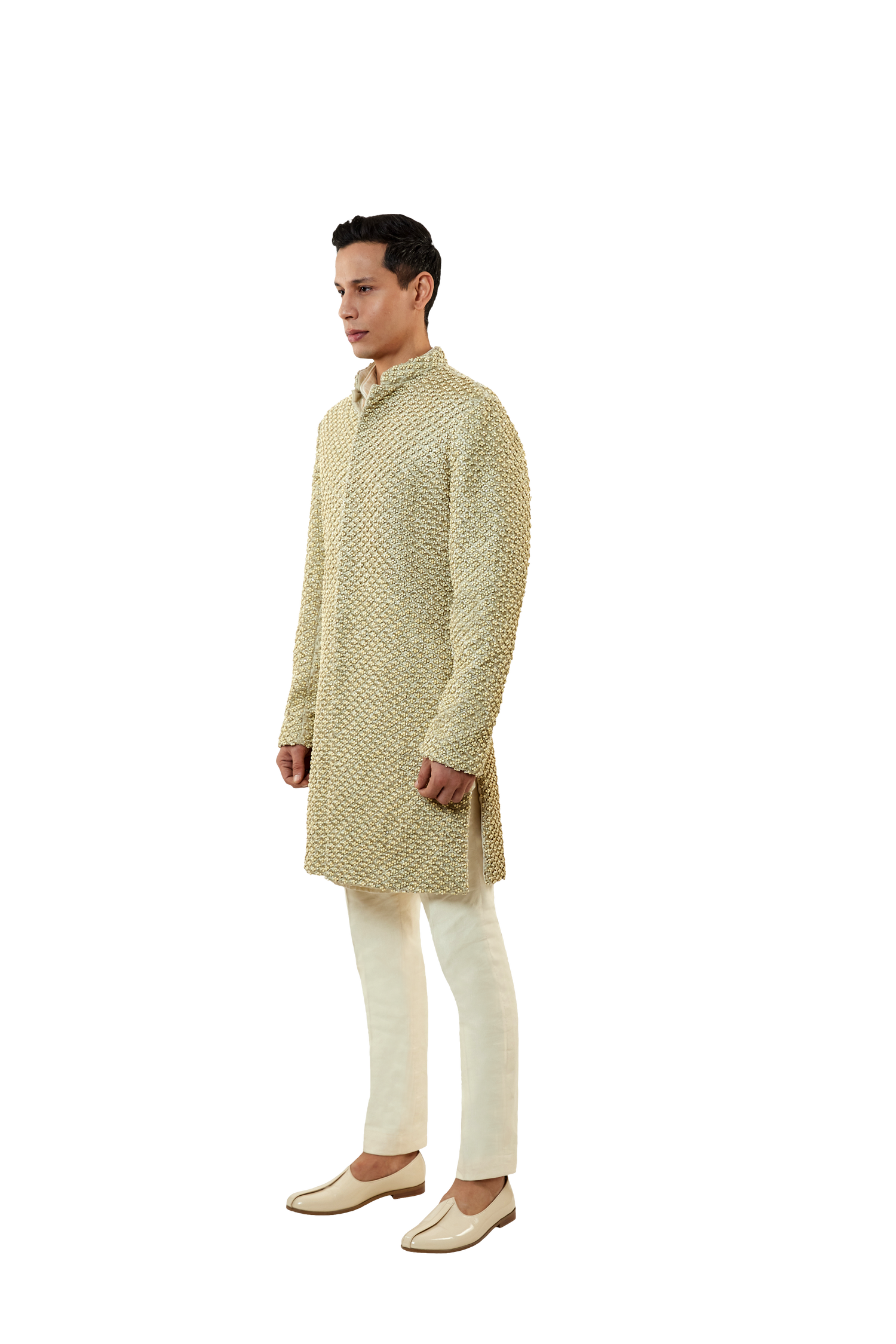 SMALL SCALLOP STONE HIGHLIGHTED JACKET  