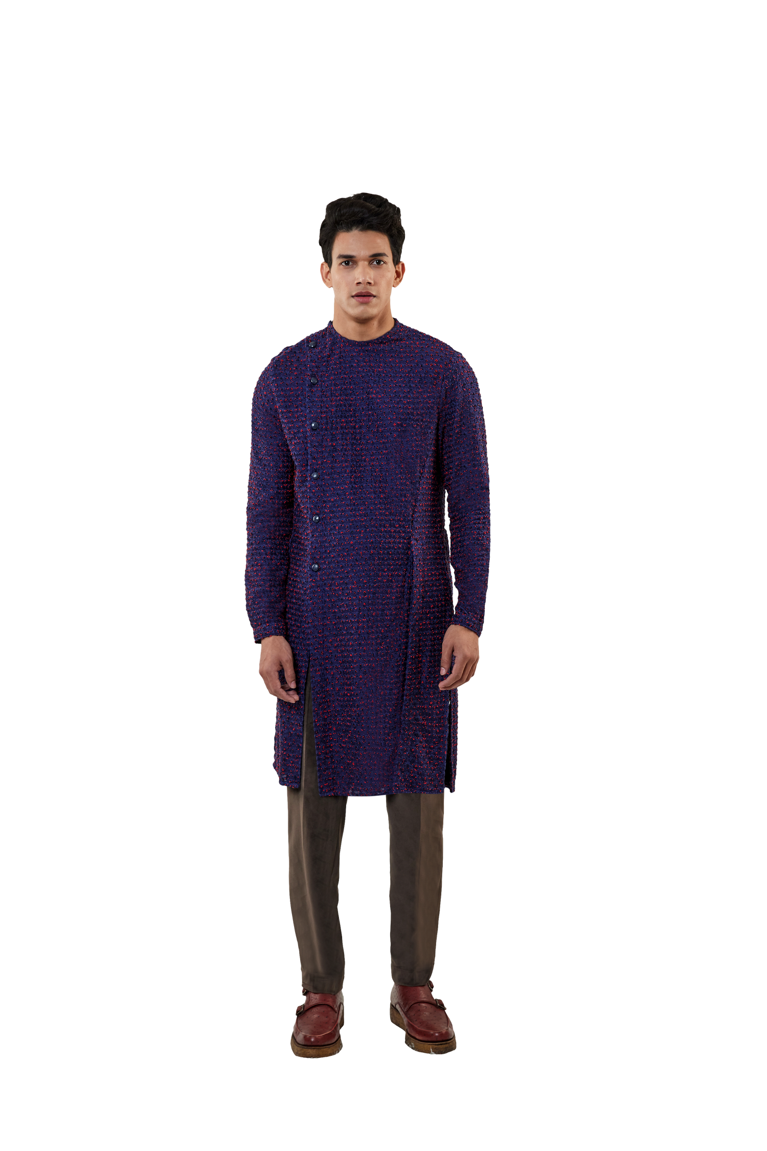  PLANT MULTIBEADED OFF CENTRE PLACKET KURTA 