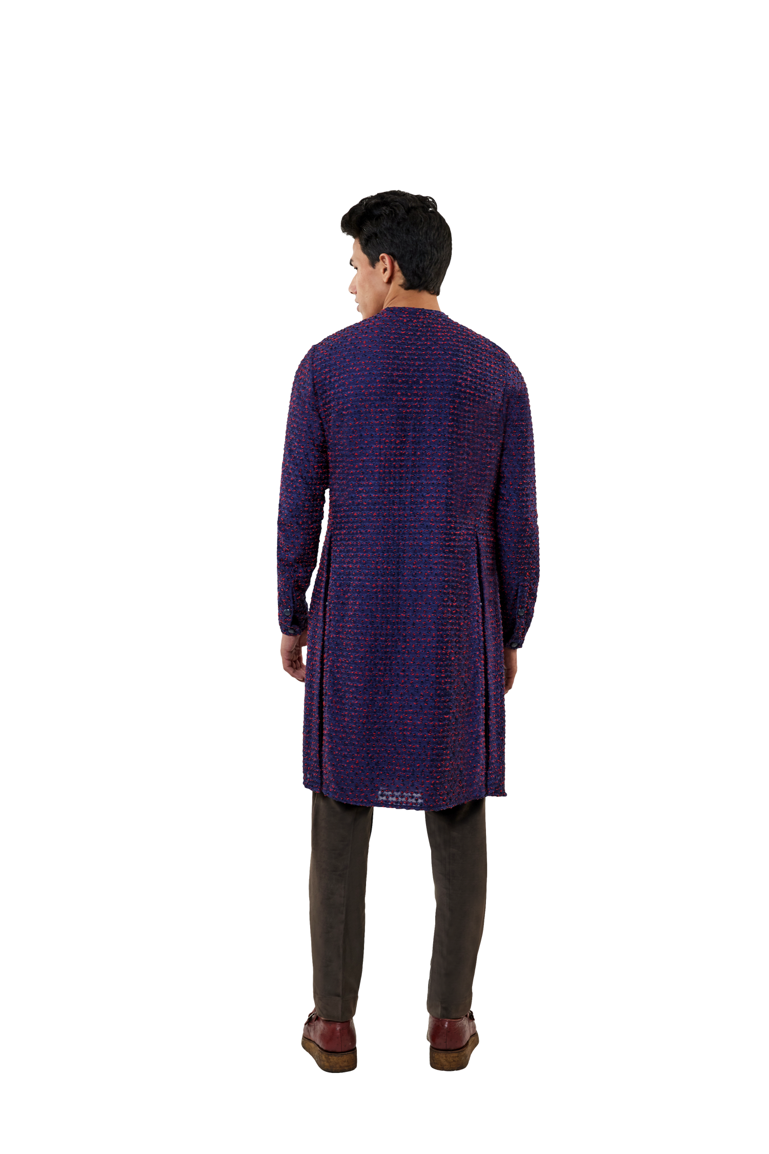 PLANT MULTIBEADED OFF CENTRE PLACKET KURTA  