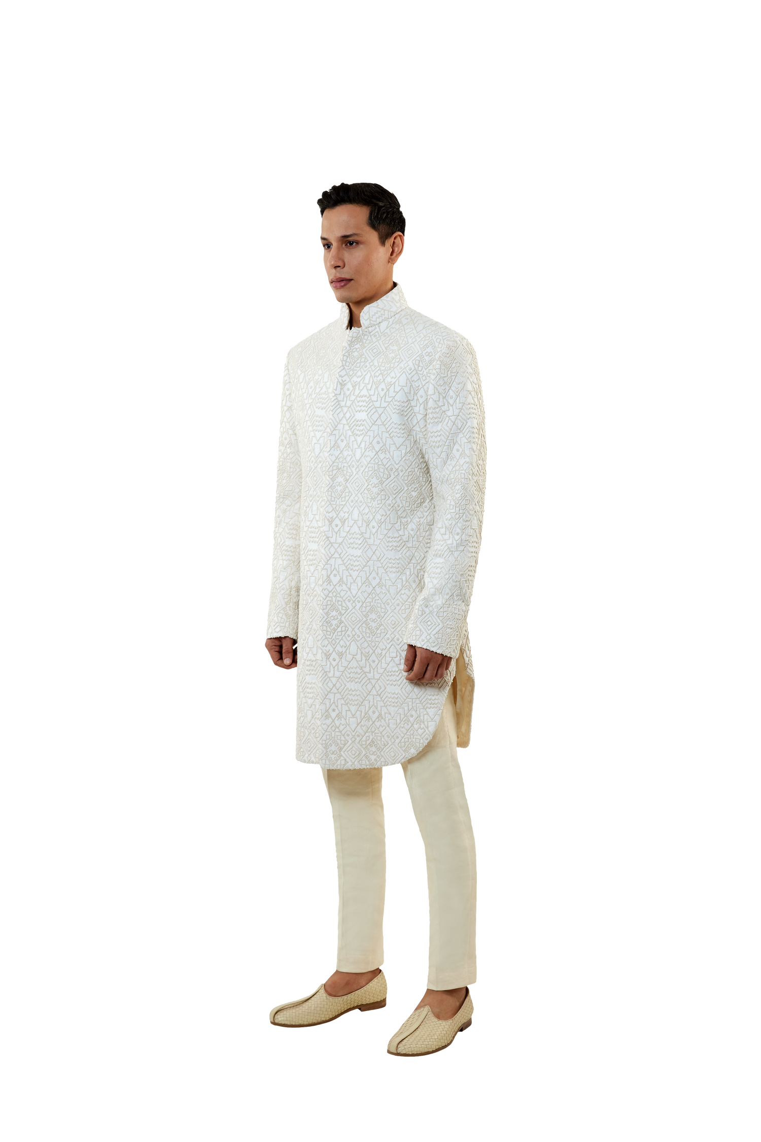 SINGLE GEOMETRIC VANILLA JACKET  