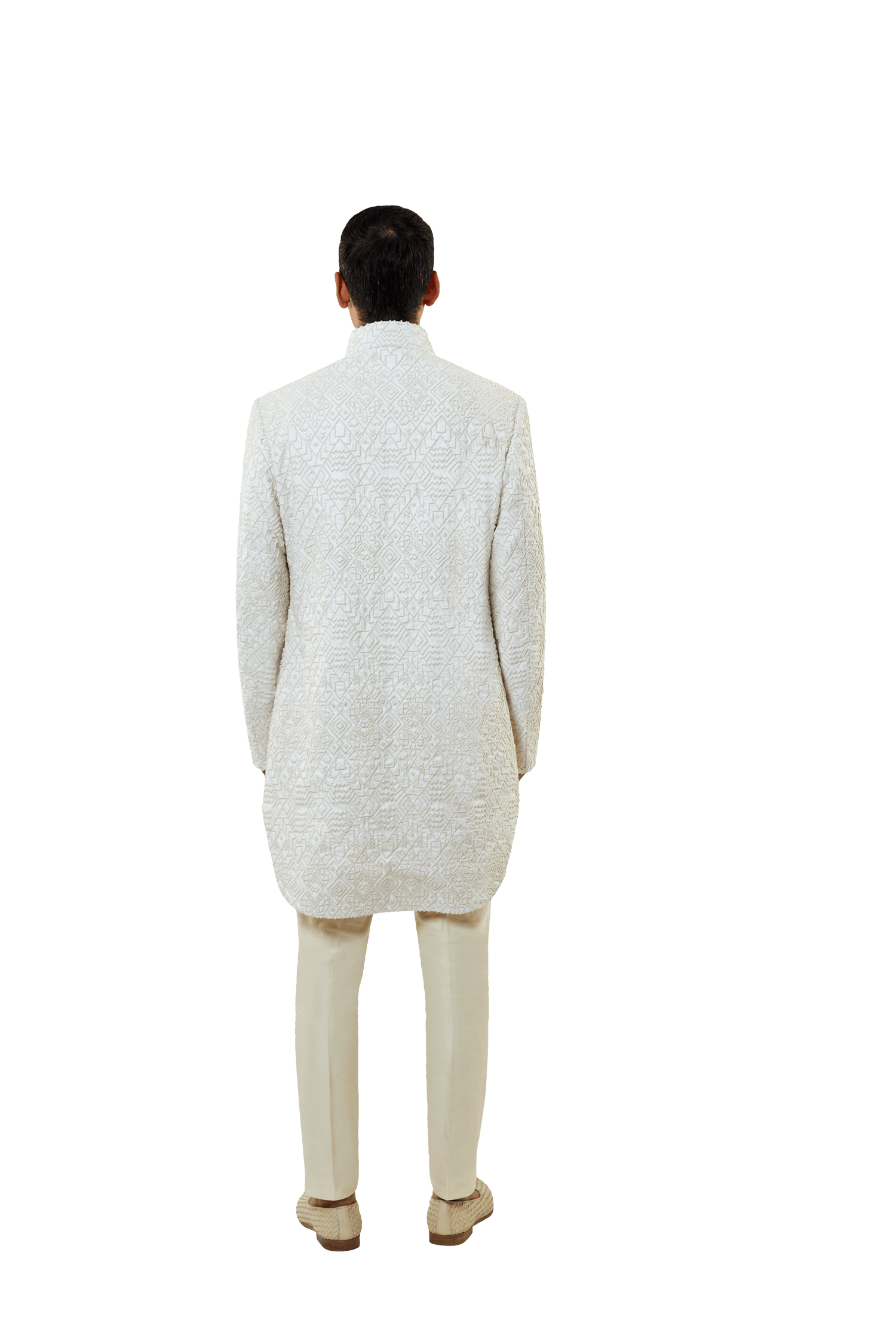 SINGLE GEOMETRIC VANILLA JACKET  