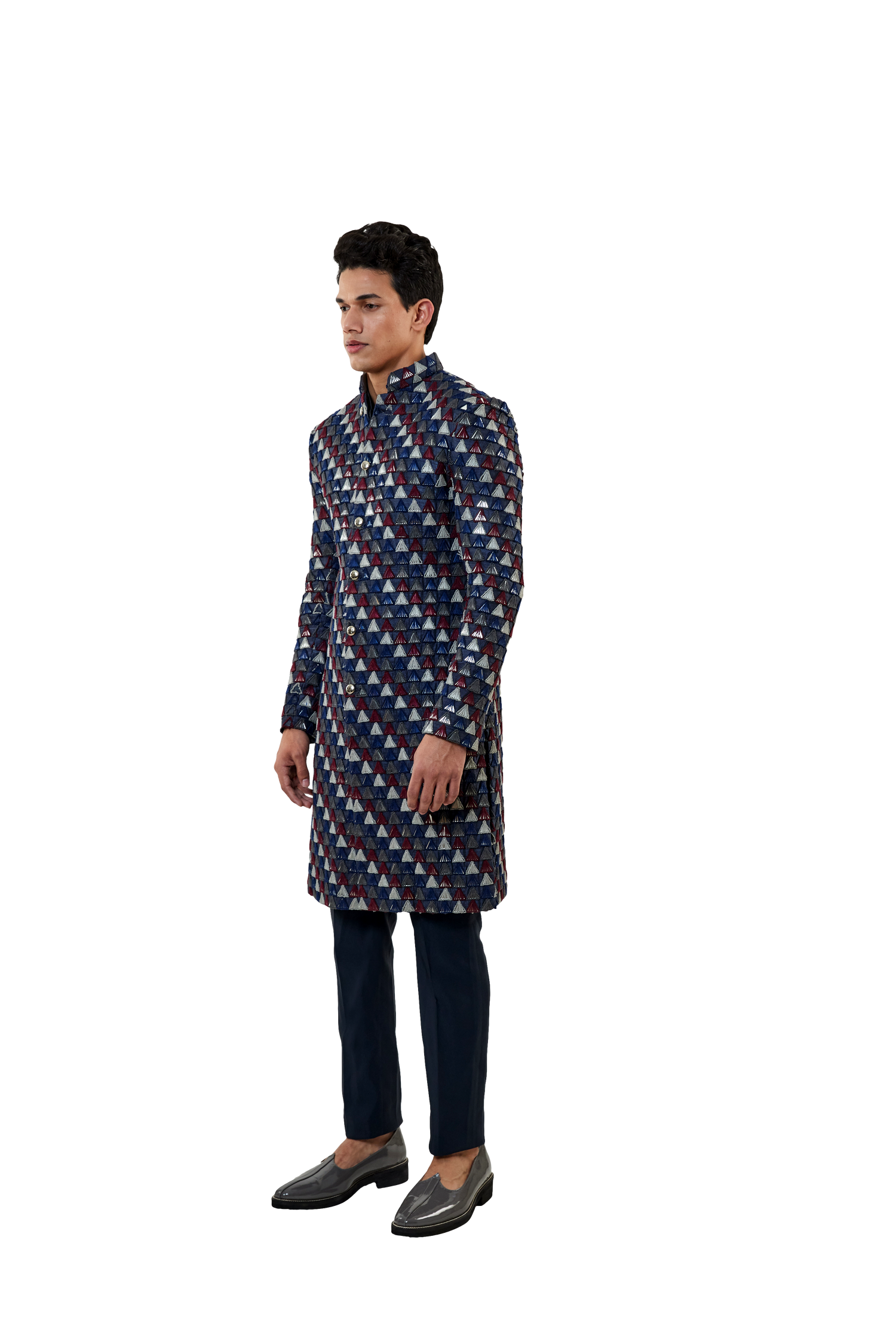 MULTICOLOUR MIRROR WORK JACKET  