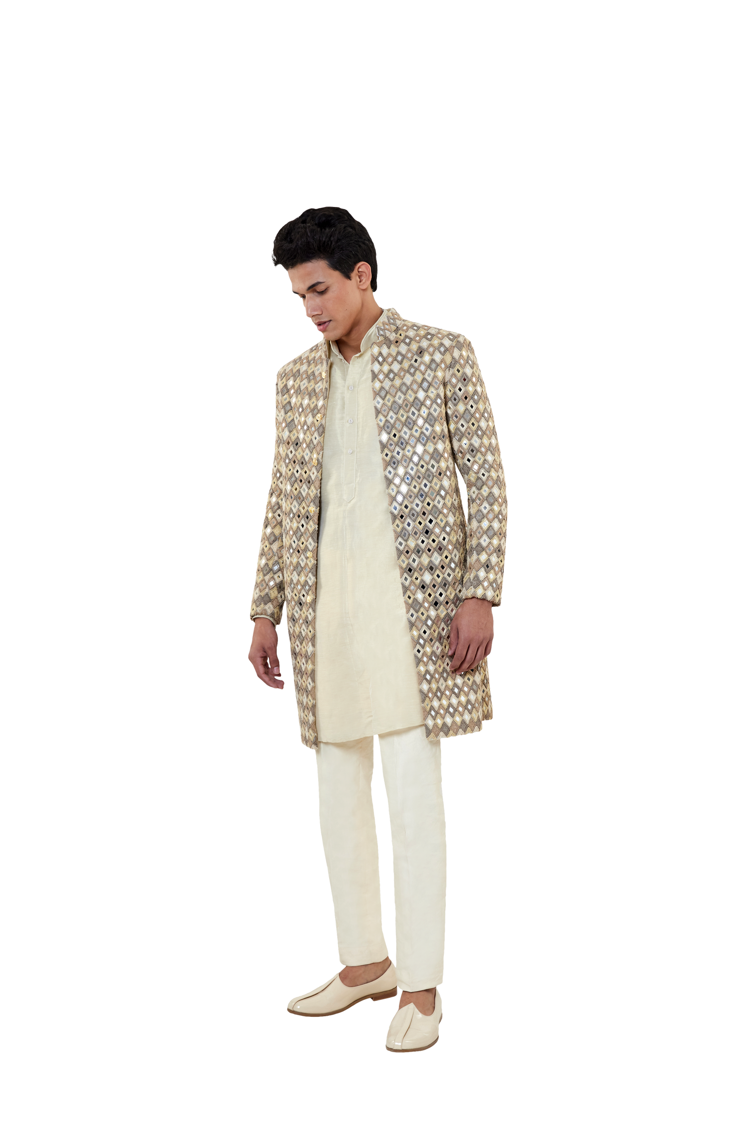 MULTICOLOUR MIRROR WORK JACKET  