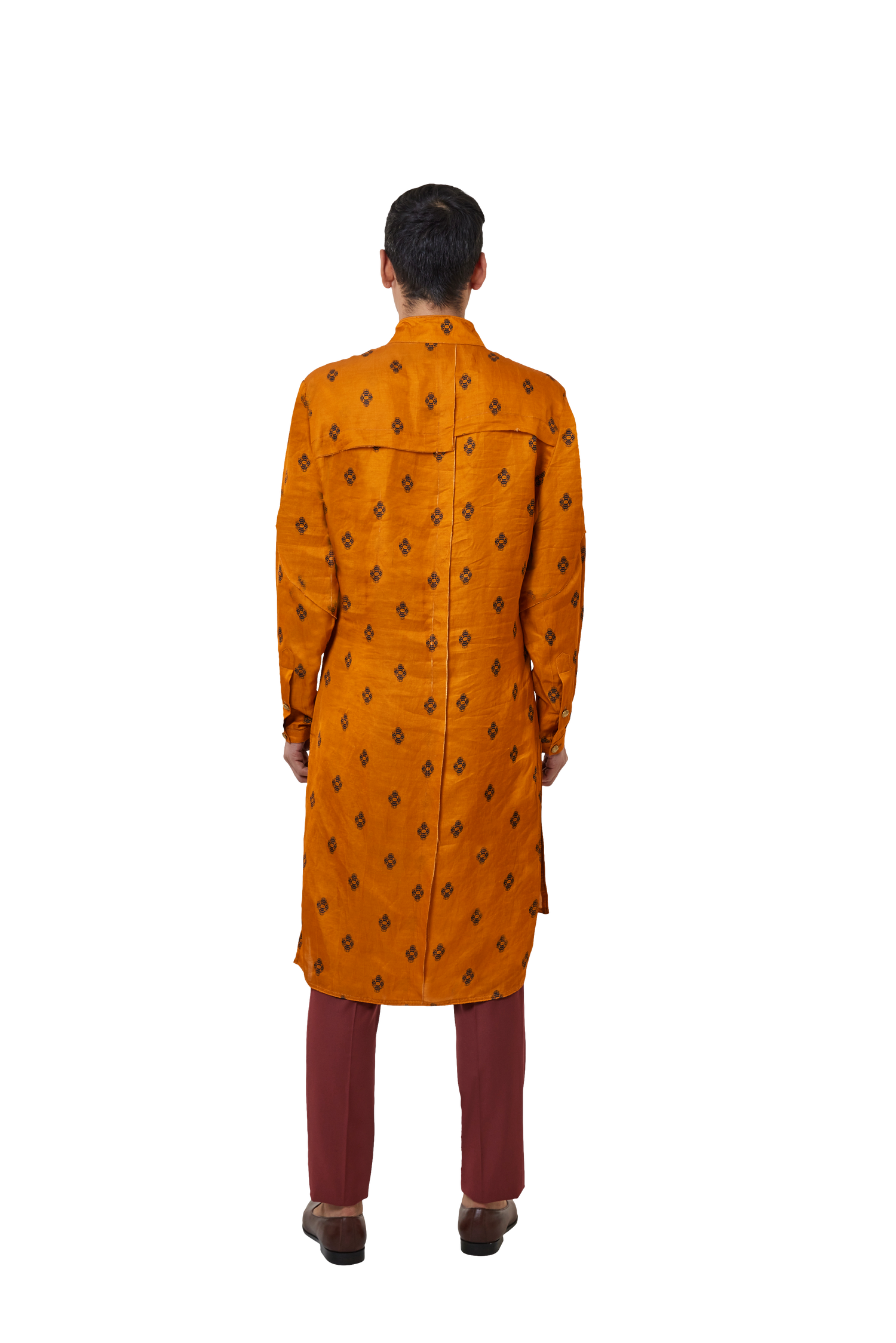 IKAT DIGITAL PRINT MUSTARD KURTA  
