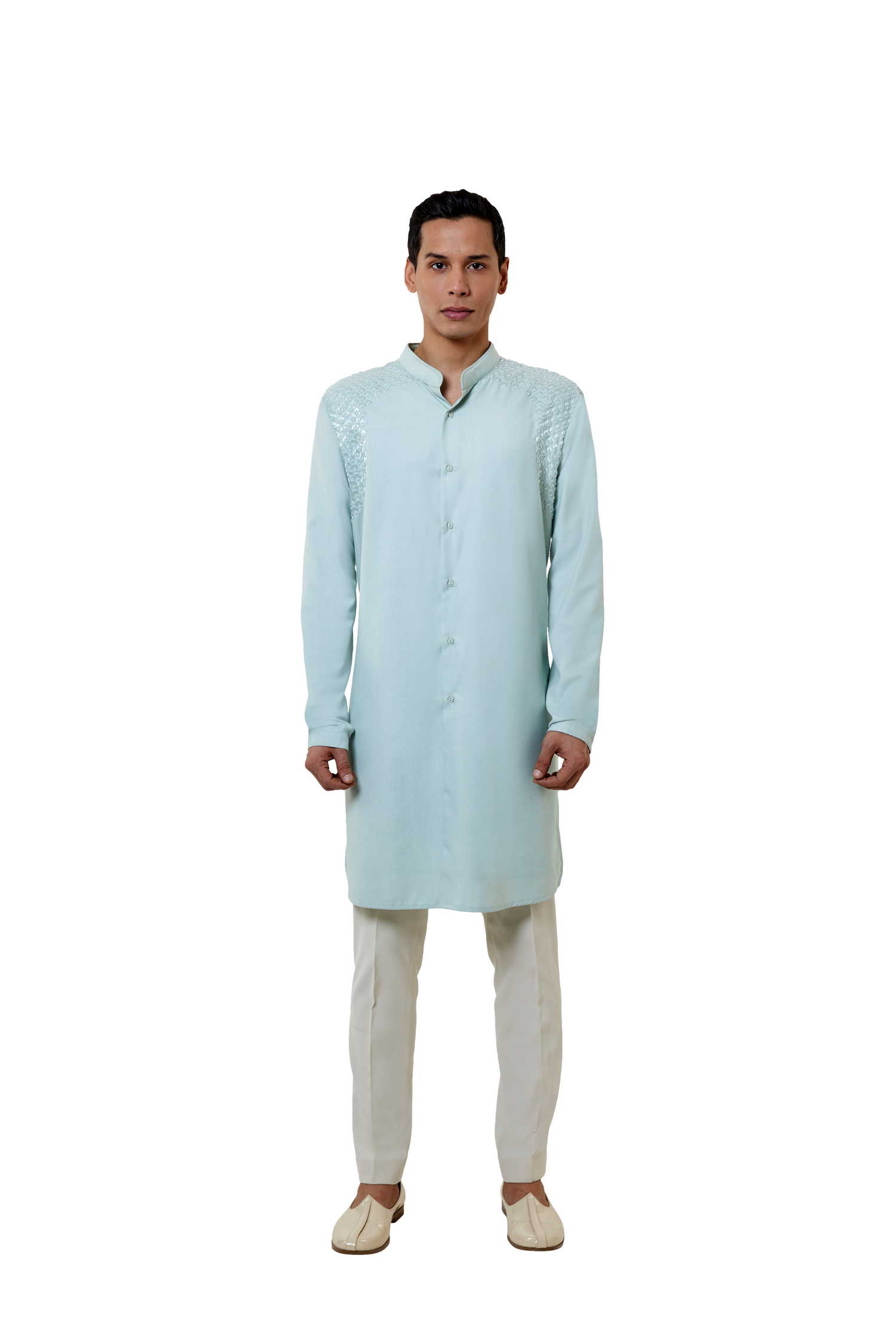  BOM ARROW HIGHLIGHTED YOKE PATCH KURTA 