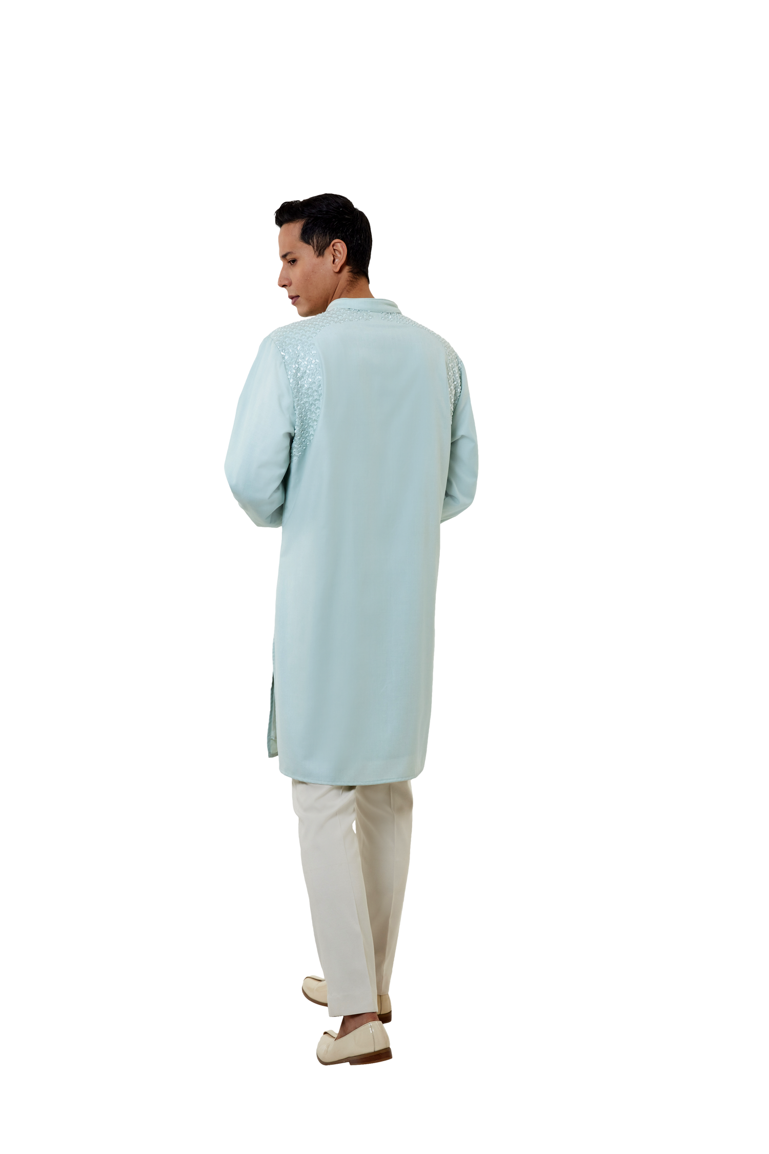 BOM ARROW HIGHLIGHTED YOKE PATCH KURTA  