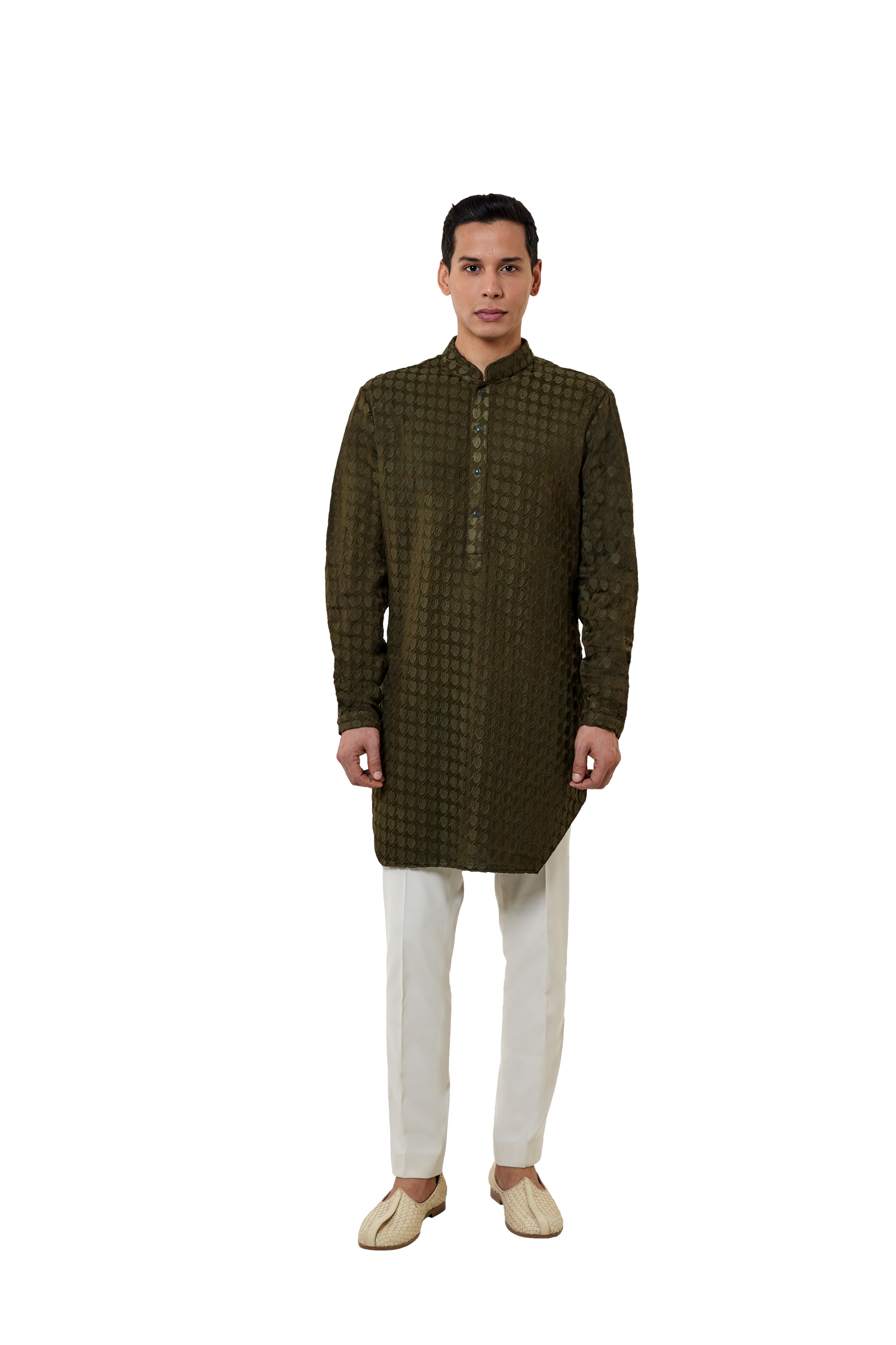  TURBAN BOY OLIVE KURTA 