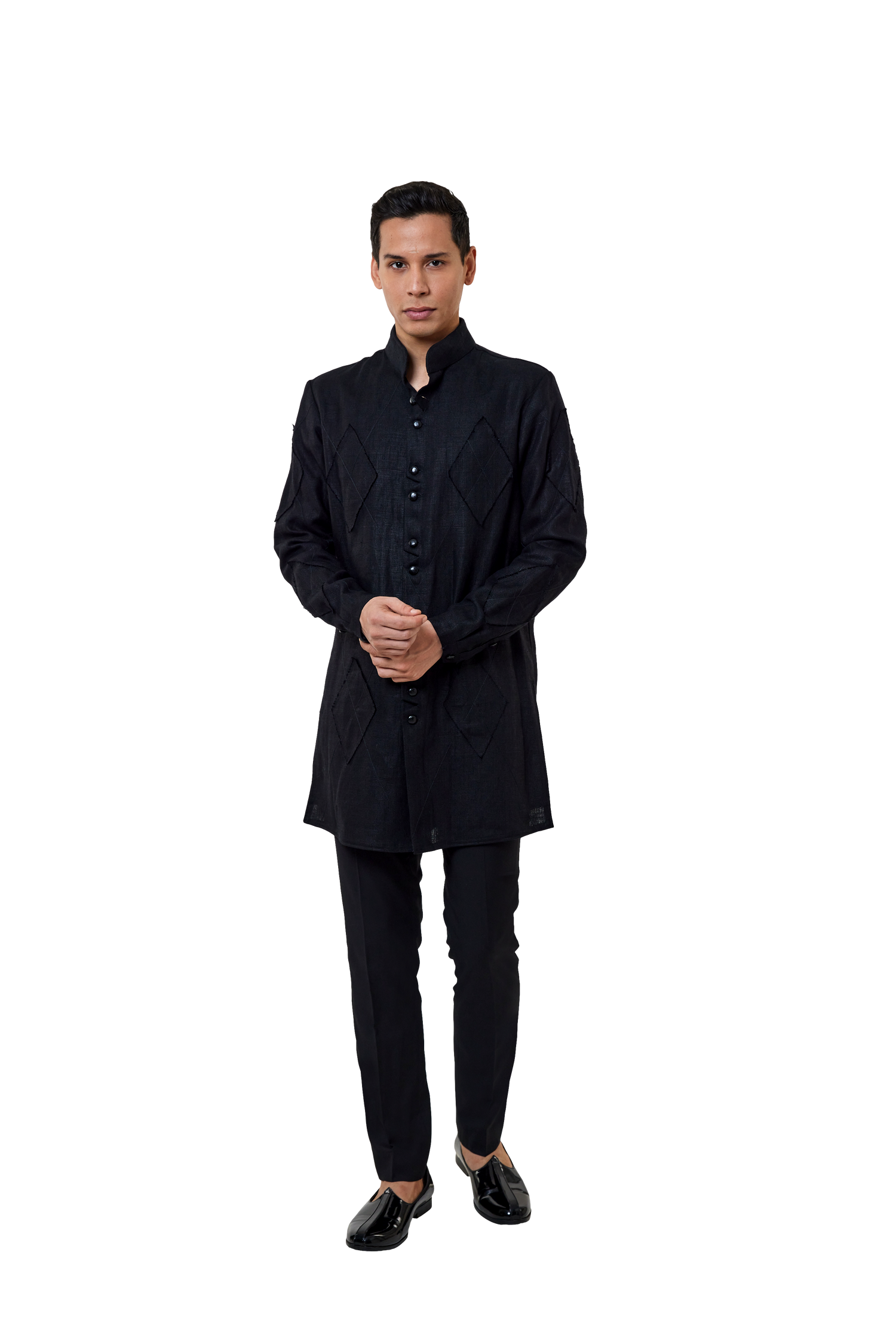  ARGYLE SCISSOR PLACKET JACKET 