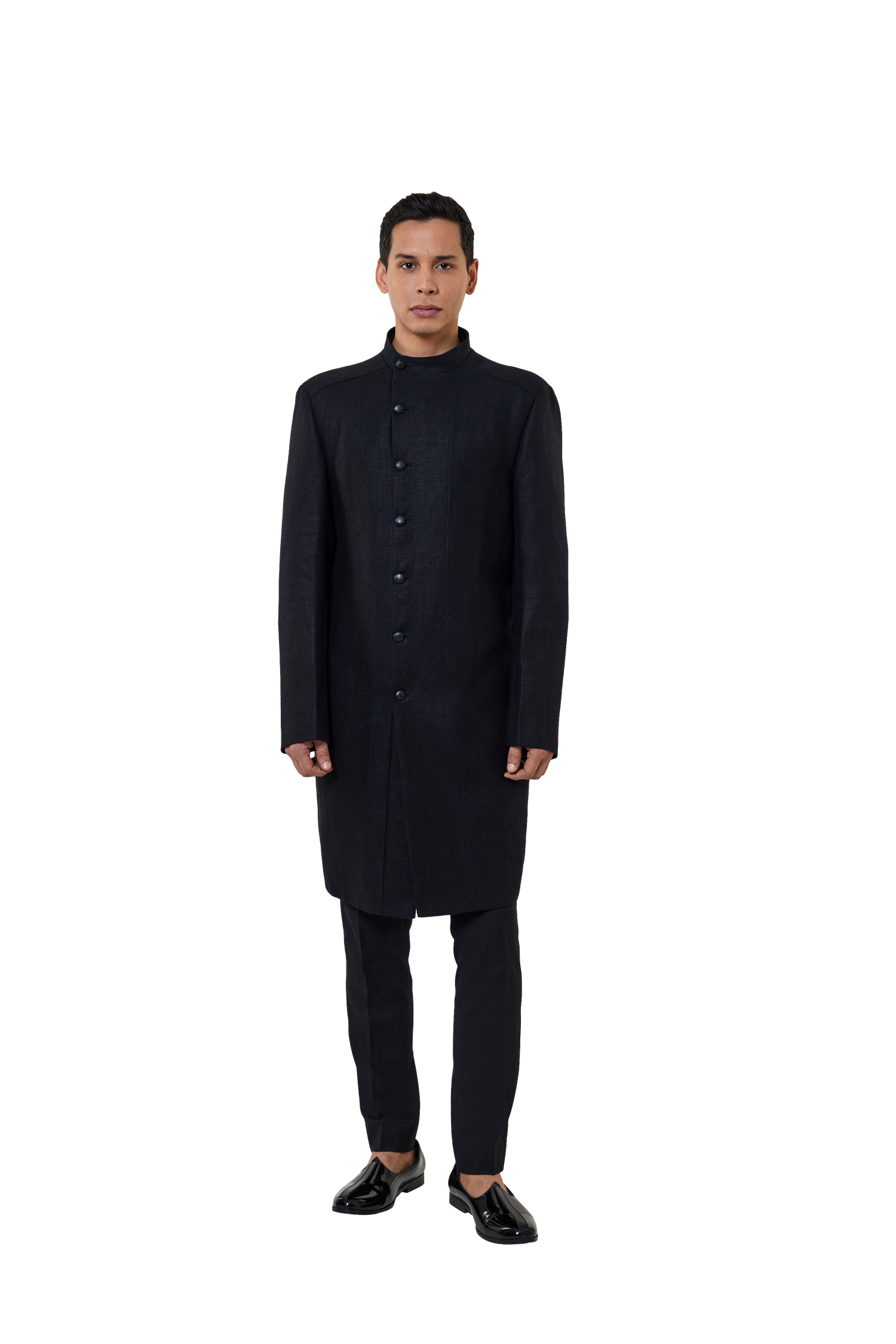  PLAIN CROSS PLACKET SHERWANI 