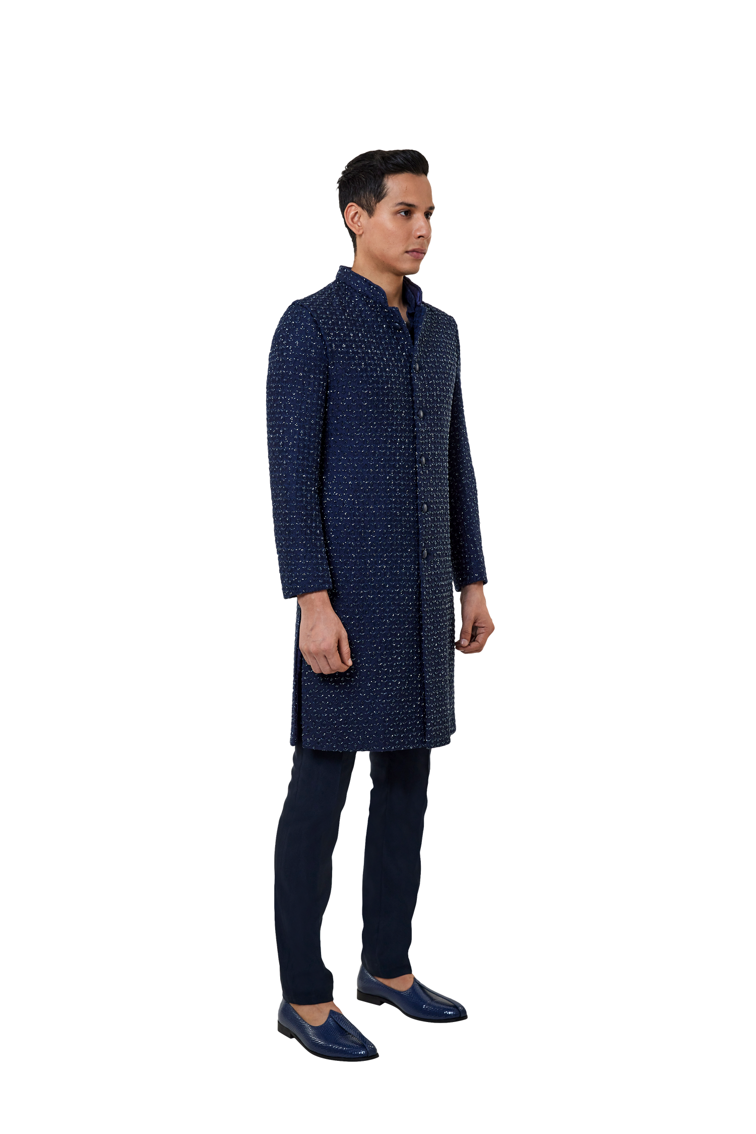 PLANT HIGHLIGHTED NAVY JACKET  