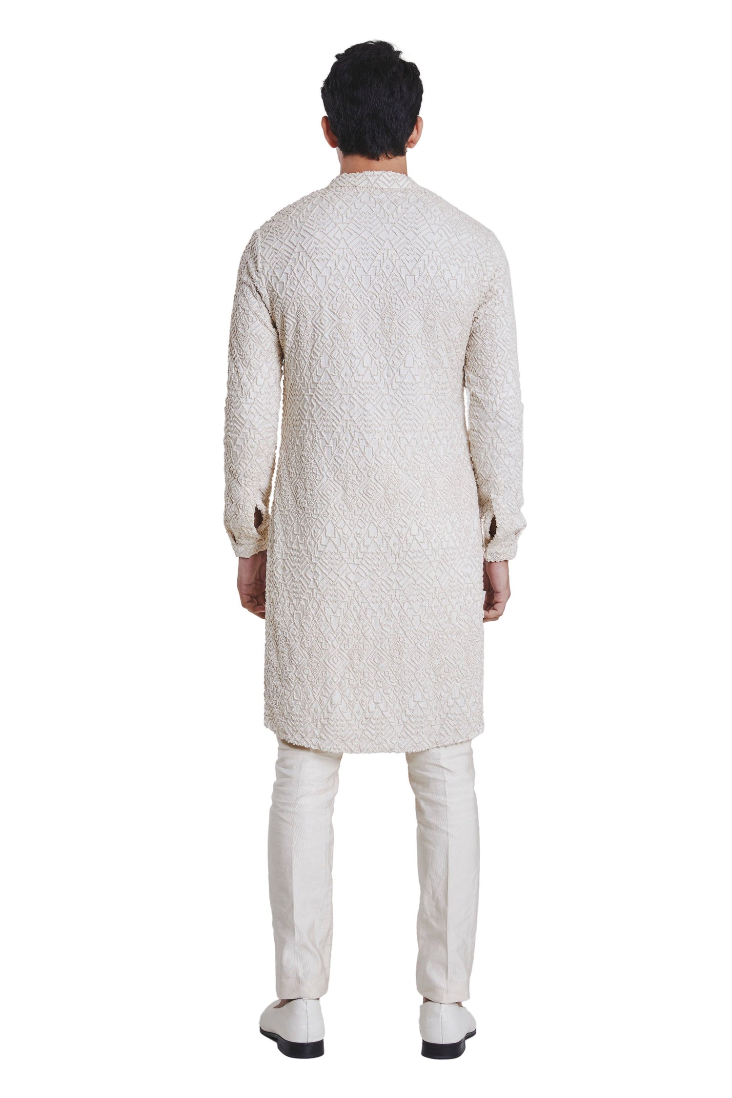 SINGLE GEOMETRIC KNOTTED KURTA  
