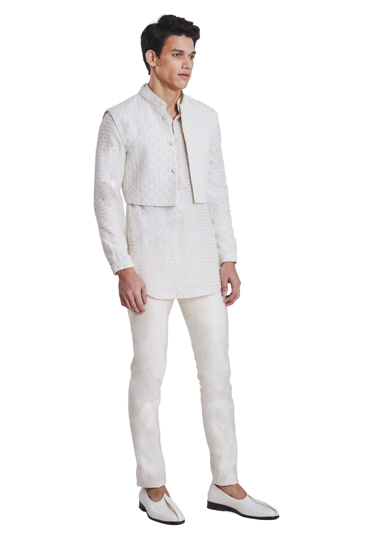 VINTAGE 93 GROOM CROP SLEEVELESS JACKET  