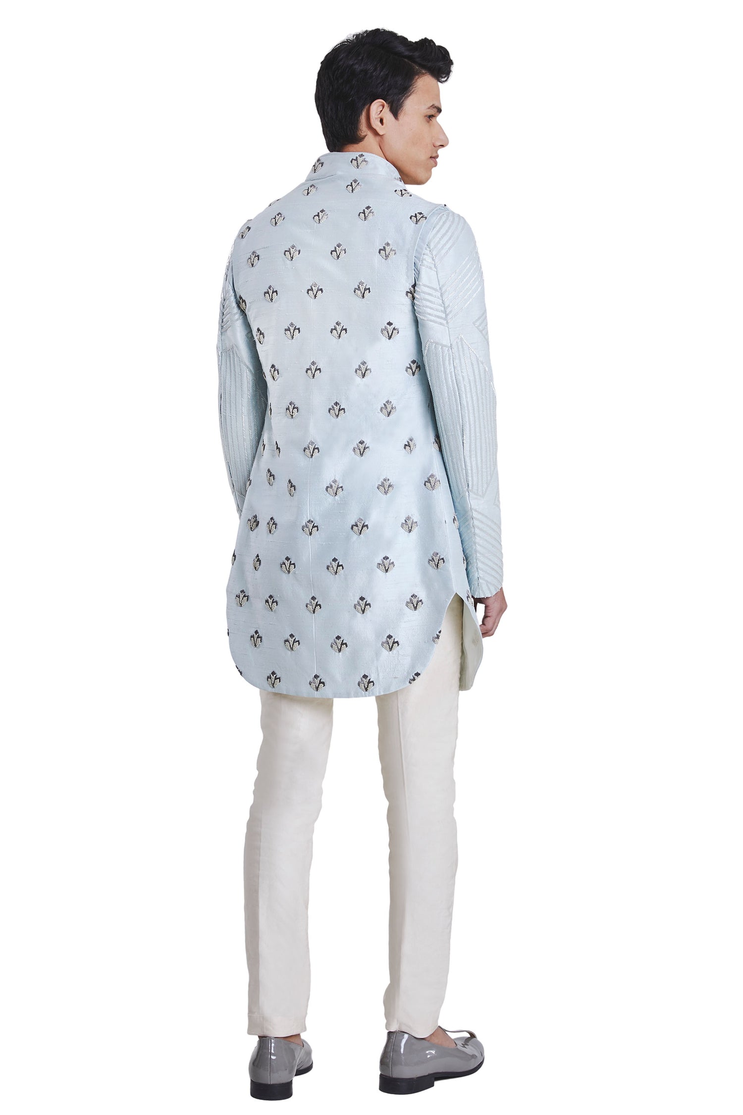 POTTED PLANT HIGHLIGHTED LONG SLEEVELESS JACKET  