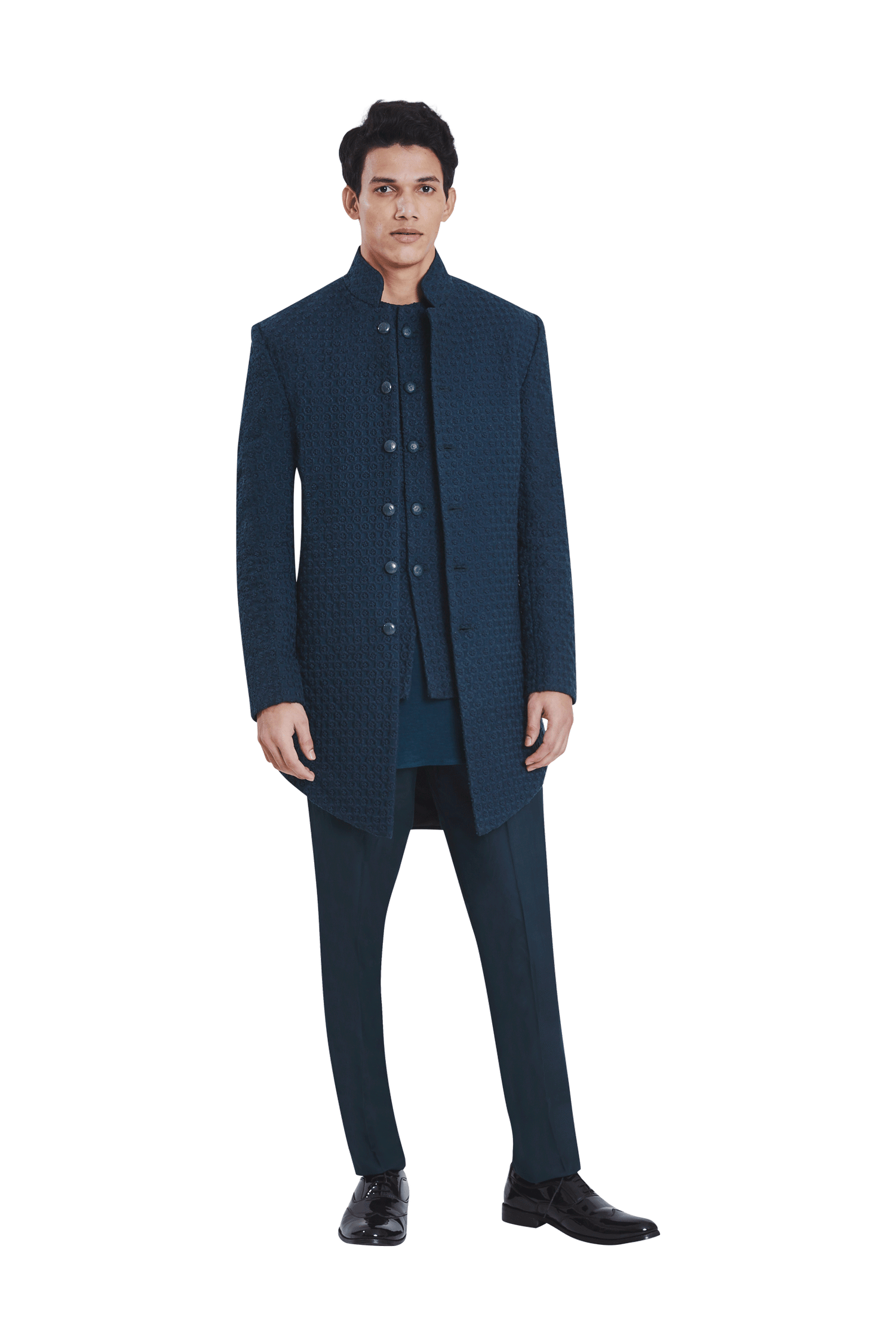  N. DECON FLOWER KNOTTED TEAL JACKET 