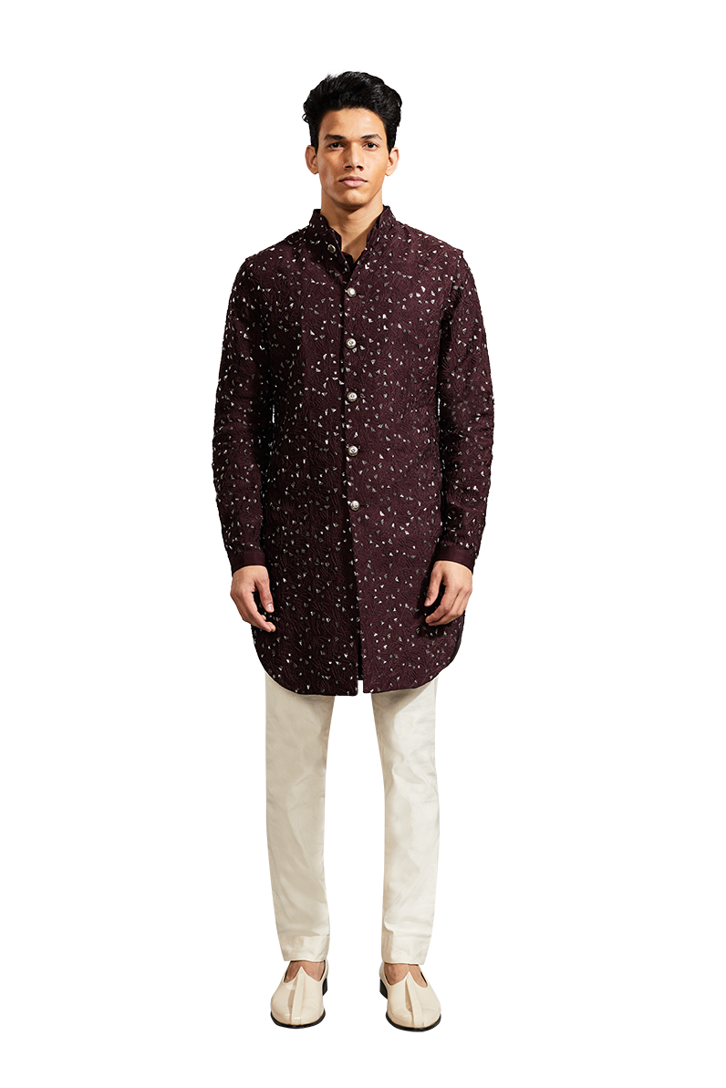  WHEAT FOLIAGE HIGHLIGHTED LONG DECONSTRUCTED WINE SET 