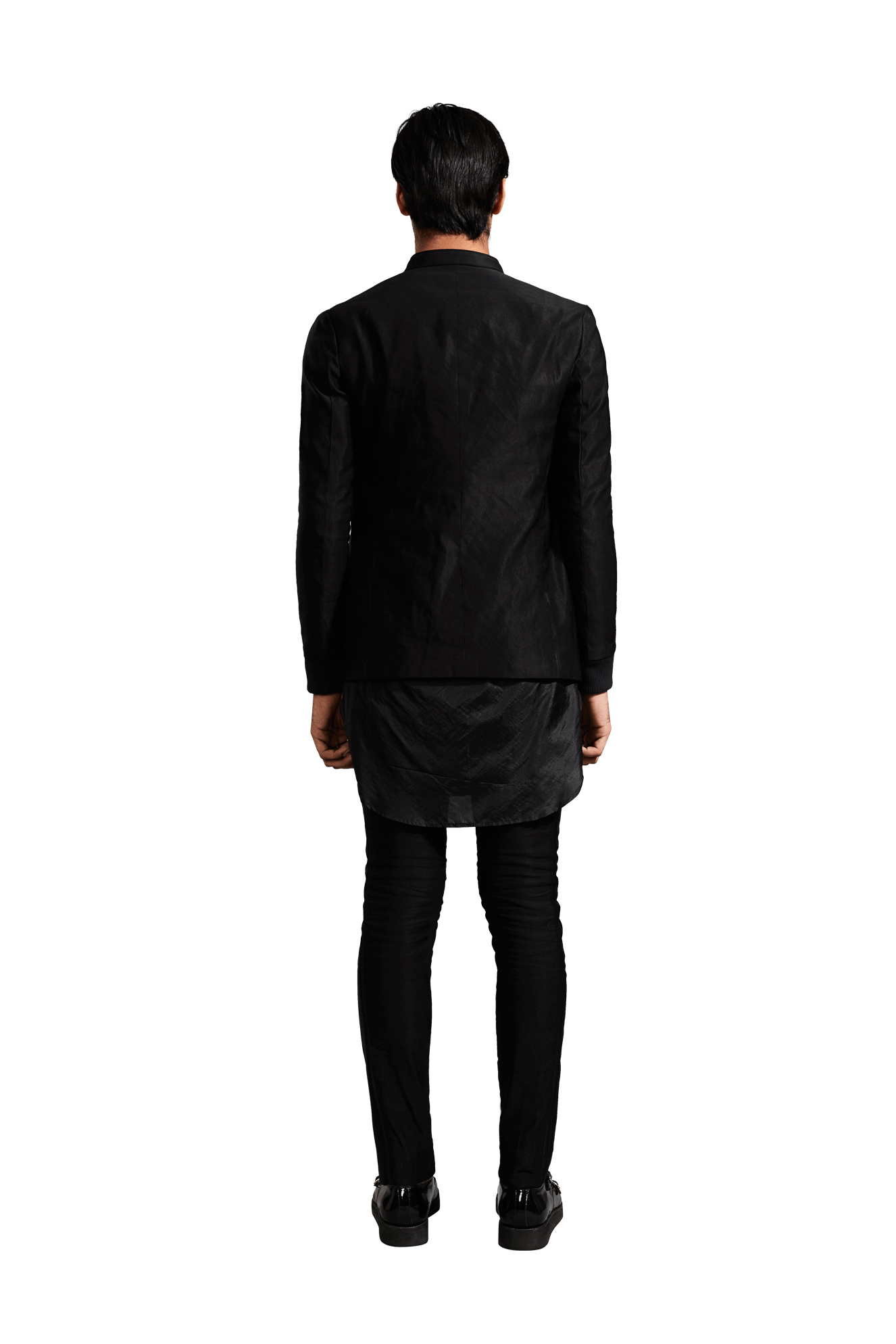 CORDED RIB CUFF BLACK BANDHGALA  