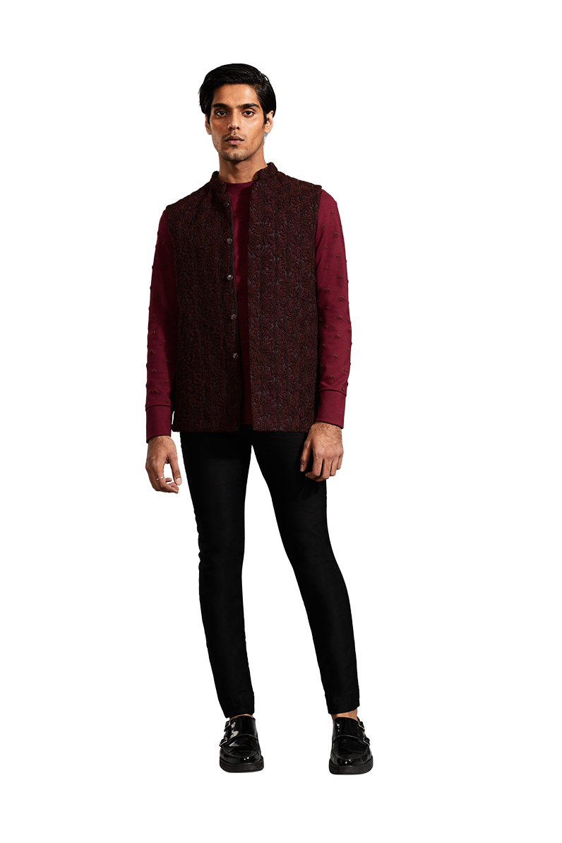 PALM SLEEVELESS LONG KOTI  